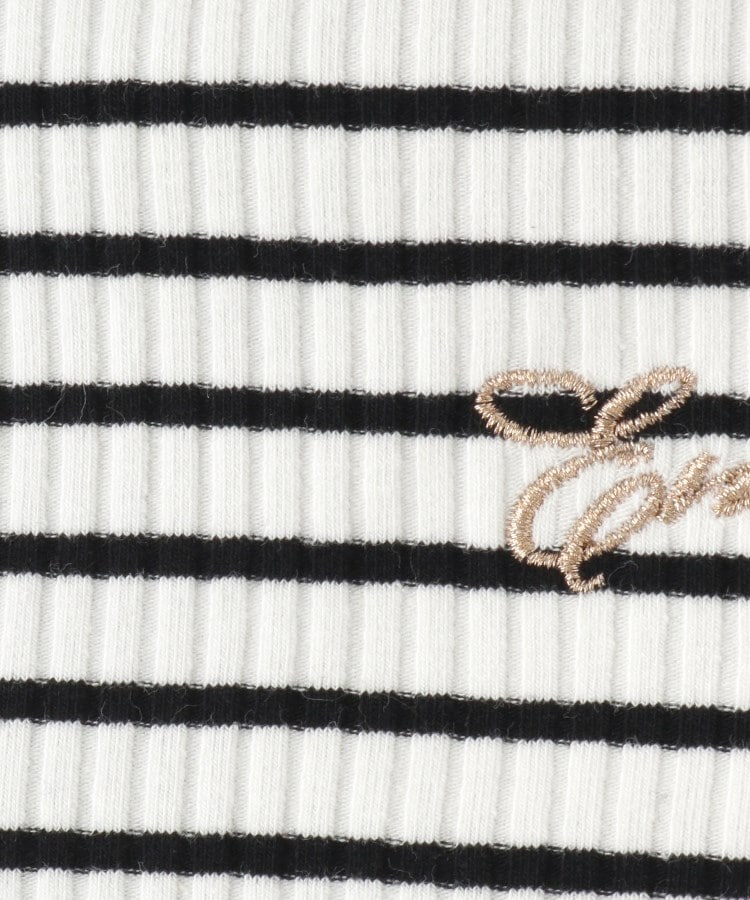 シューラルー キッズ SHOO・LA・RUE／Kids 刺繍ロゴ使いリブロンT （ライトグリーン(020)） ライトグリーン(020)