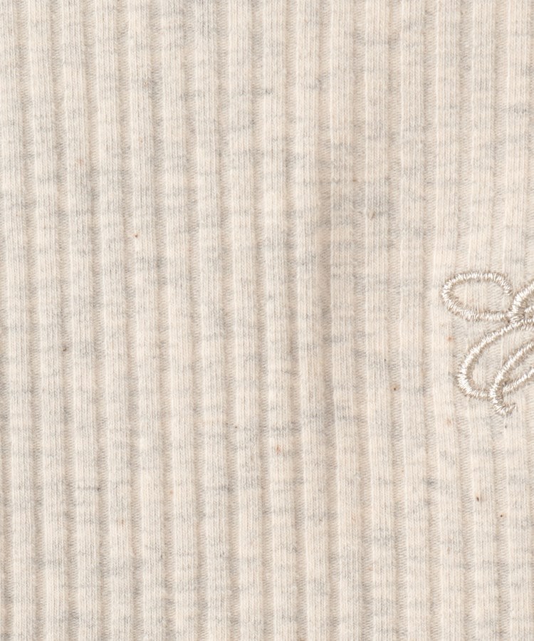 シューラルー キッズ SHOO・LA・RUE／Kids 刺繍ロゴ使いリブロンT （ライトグリーン(020)） ライトグリーン(020)