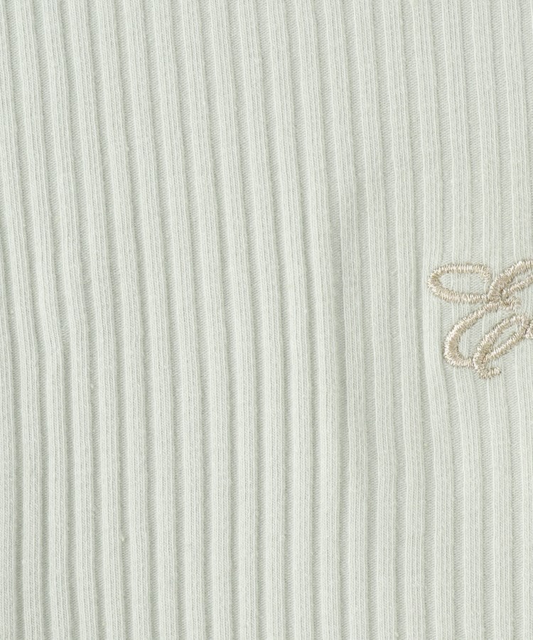 シューラルー キッズ SHOO・LA・RUE／Kids 刺繍ロゴ使いリブロンT （ライトグリーン(020)） ライトグリーン(020)