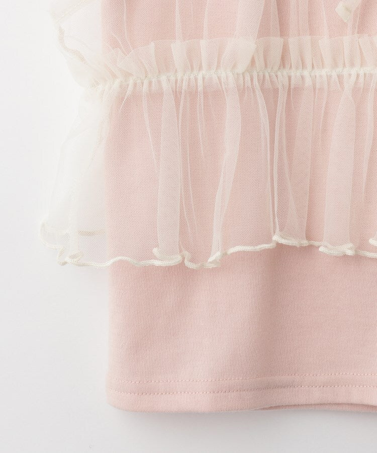 シューラルー キッズ SHOO・LA・RUE／Kids 【100ー120cm】チュールキャミTシャツ （ライトピンク(070)） ライトピンク(070)