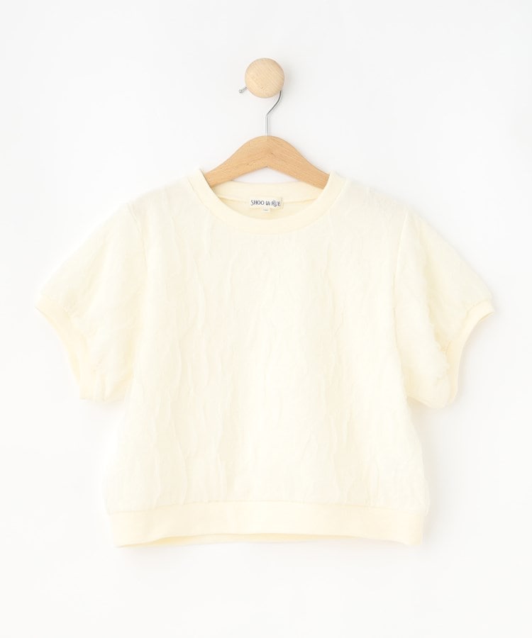 シューラルー キッズ SHOO・LA・RUE／Kids シアー接結半袖プルオーバー （サックスブルー(090)） サックスブルー(090)
