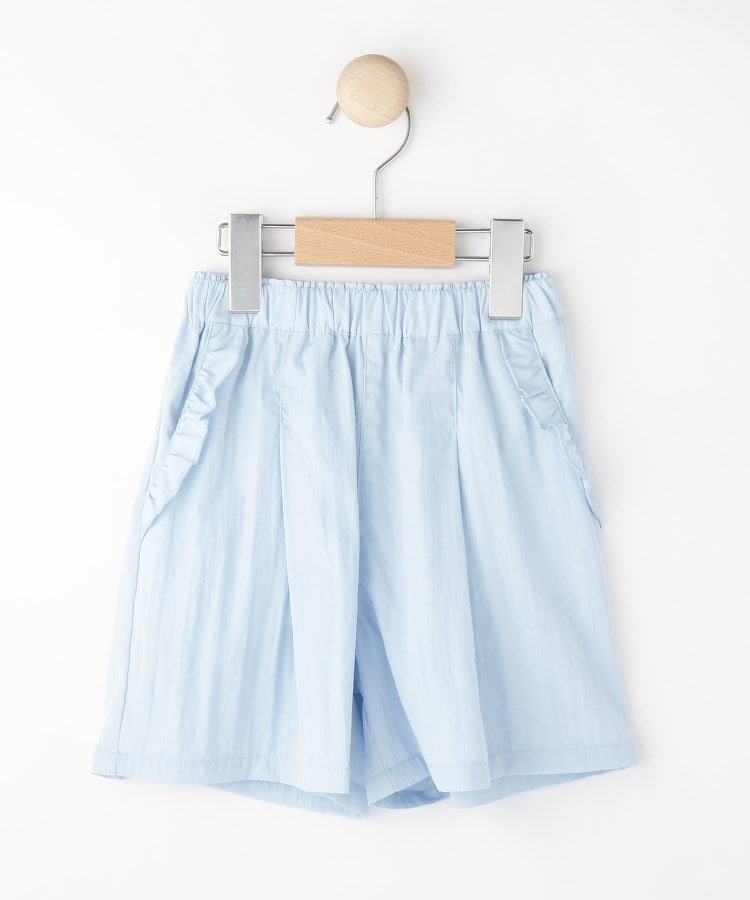 シューラルー キッズ SHOO・LA・RUE／Kids 【ひんやり】ポケットフリルキュロット （サックスブルー(090)） サックスブルー(090)
