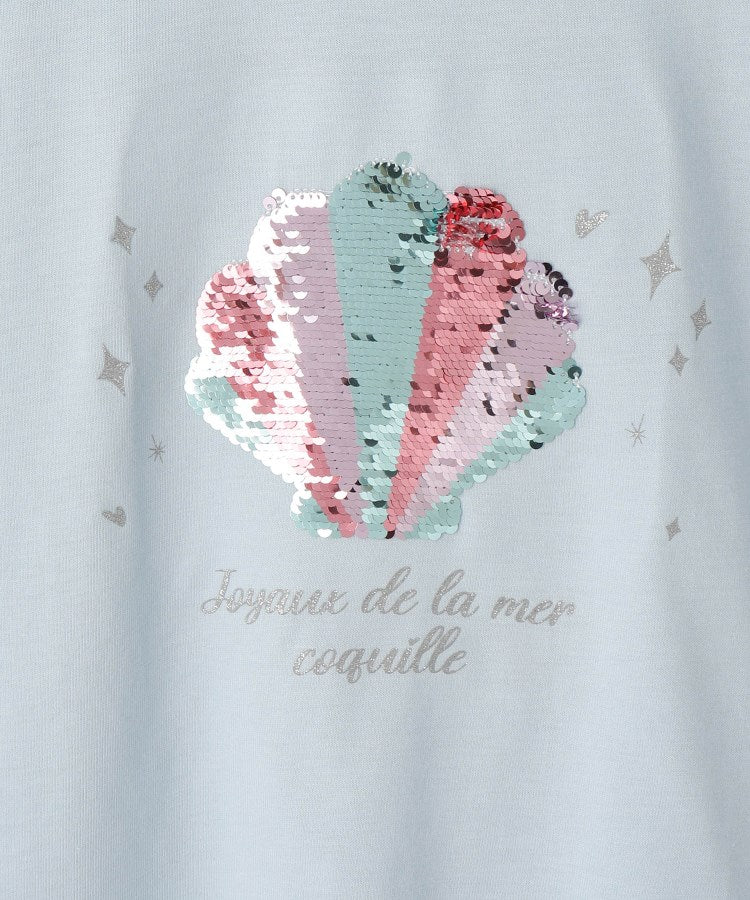 シューラルー キッズ SHOO・LA・RUE／Kids 【ひんやり】スパンコールモチーフTシャツ （オフホワイト(003)） オフホワイト(003)