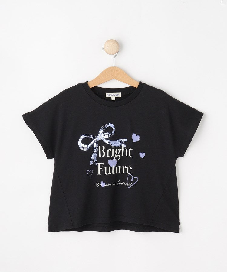 シューラルー キッズ SHOO・LA・RUE／Kids 【ひんやり】スパンコールモチーフTシャツ （オフホワイト(003)） オフホワイト(003)