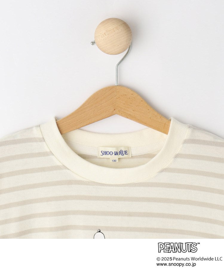 シューラルー キッズ SHOO・LA・RUE／Kids 【PEANUTS】ボーダーTシャツ （ブラック(319)） ブラック(319)