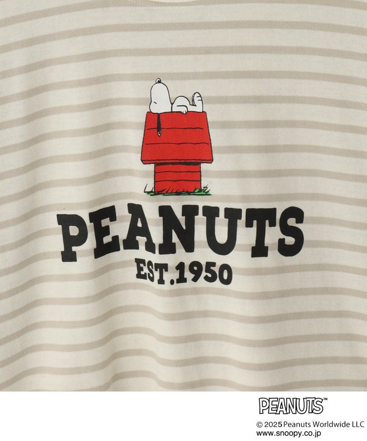 シューラルー キッズ SHOO・LA・RUE／Kids 【PEANUTS】ボーダーTシャツ （ブラック(319)） ブラック(319)