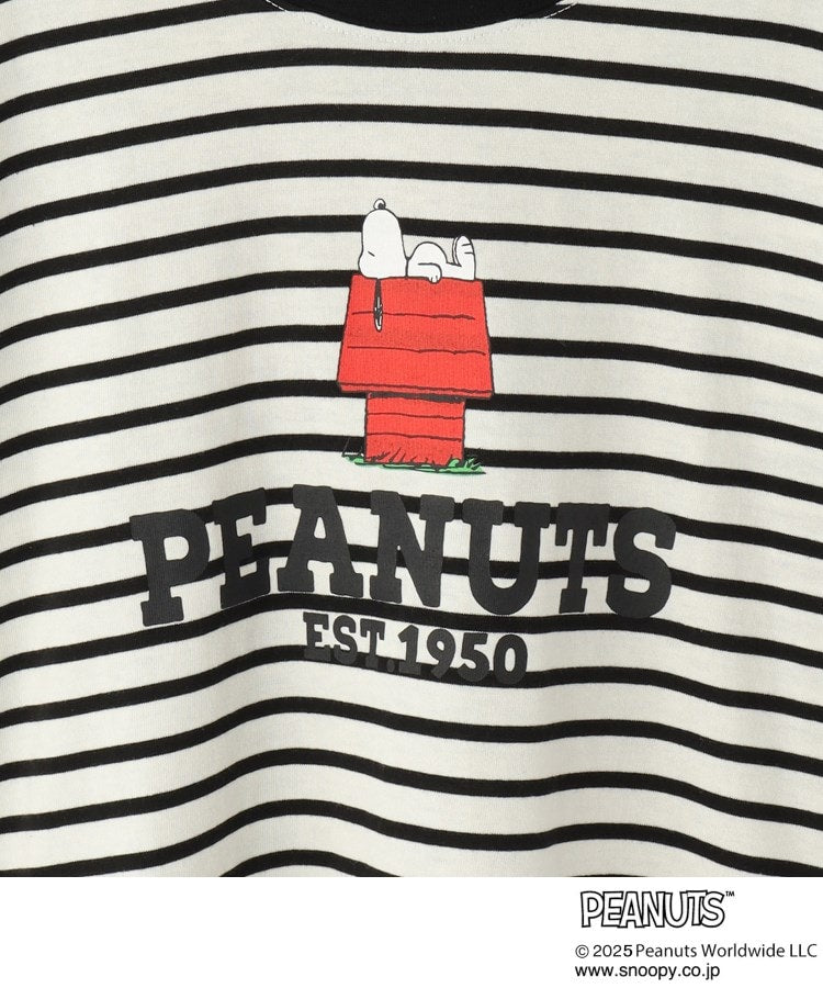 シューラルー キッズ SHOO・LA・RUE／Kids 【PEANUTS】ボーダーTシャツ （ブラック(319)） ブラック(319)