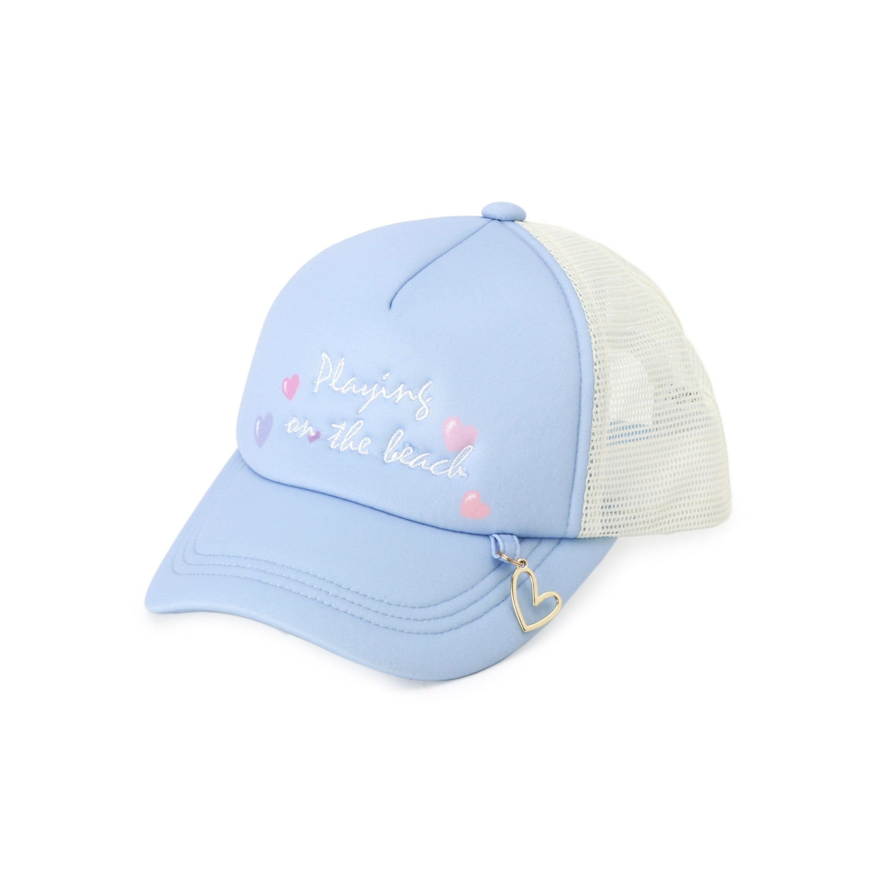 シューラルー キッズ SHOO・LA・RUE／Kids ハートチャームメッシュキャップ （ラベンダー(580)） ラベンダー(580)