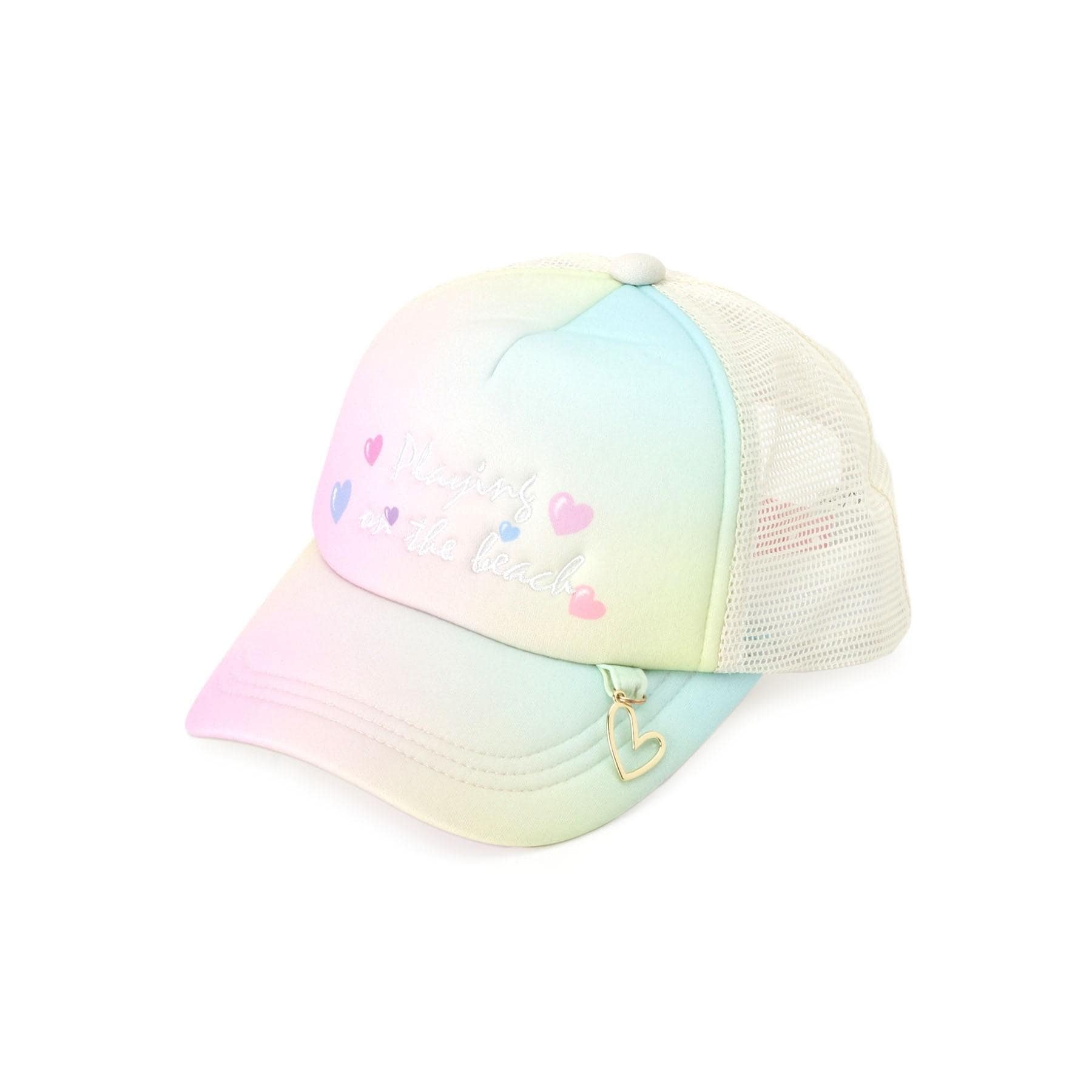 シューラルー キッズ SHOO・LA・RUE／Kids ハートチャームメッシュキャップ （ラベンダー(580)） ラベンダー(580)