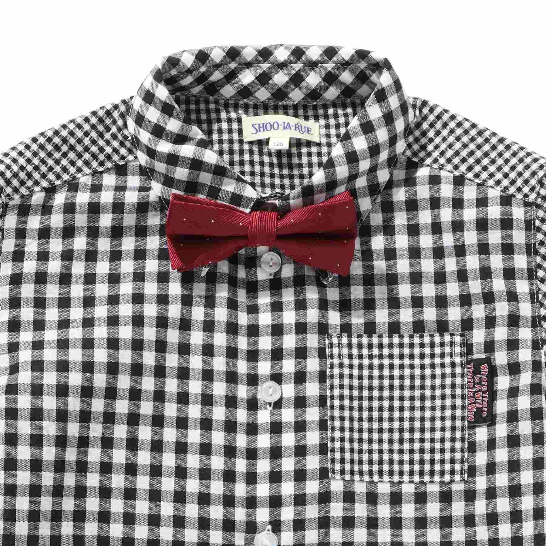 シューラルー キッズ SHOO･LA･RUE/Kids 【110-140cm/プチセレ】蝶ネクタイ付きシャツ