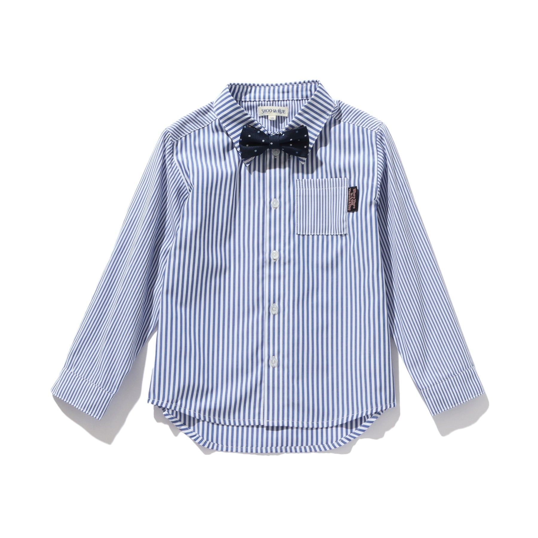 シューラルー キッズ SHOO･LA･RUE/Kids 【110-140cm/プチセレ】蝶ネクタイ付きシャツ