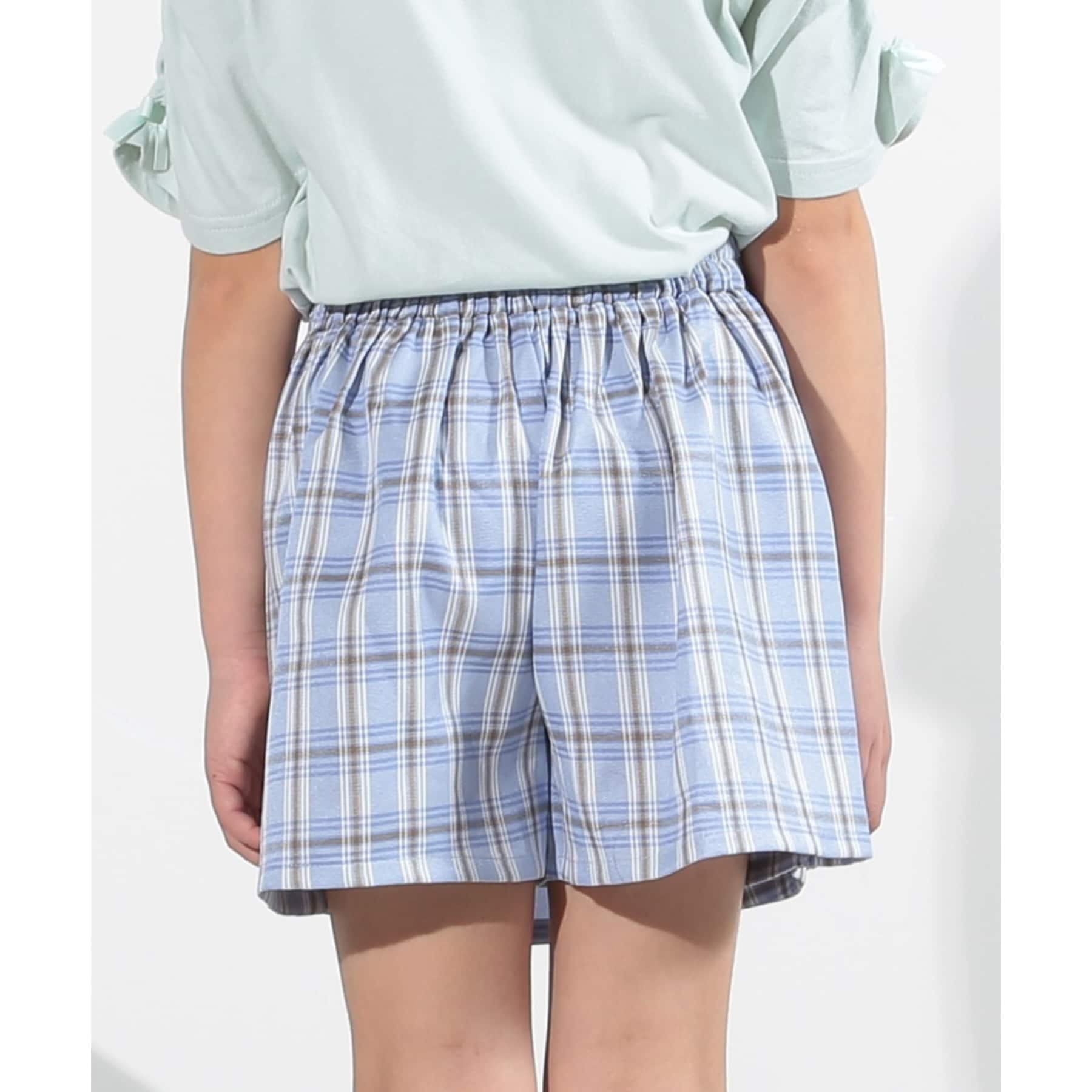 シューラルー キッズ SHOO・LA・RUE／Kids クマチャーム付きチェックスカパン