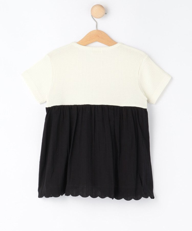 シューラルー キッズ SHOO･LA･RUE／Kids クロシェ編みデザインTシャツ （ブラック(019)） ブラック(019)
