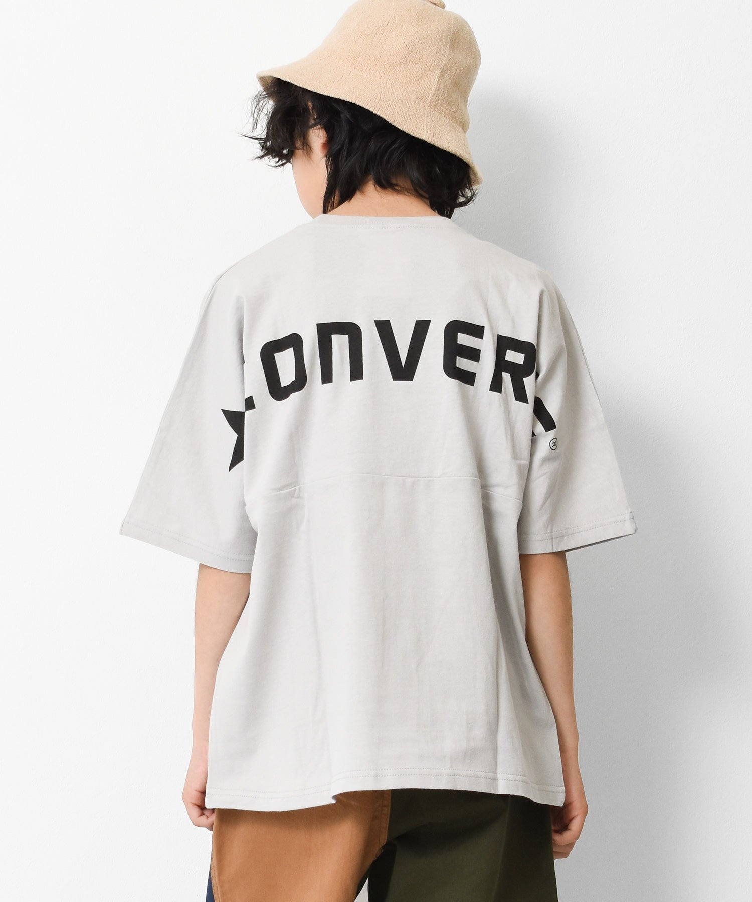 ラット エフェクト RAT EFFECT CONVERSE別注ドルマンスリーブバックロゴTシャツ （ライトグレー） ライトグレー