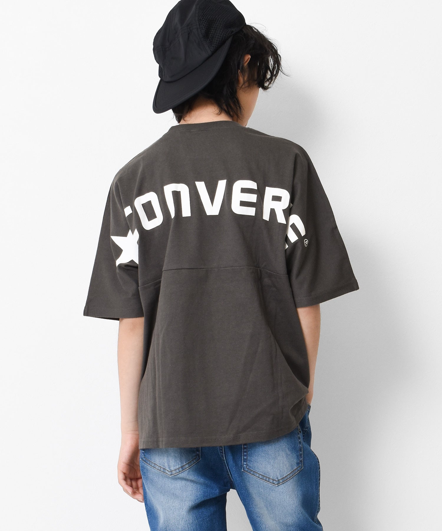 ラット エフェクト RAT EFFECT CONVERSE別注ドルマンスリーブバックロゴTシャツ （チャコール） チャコール