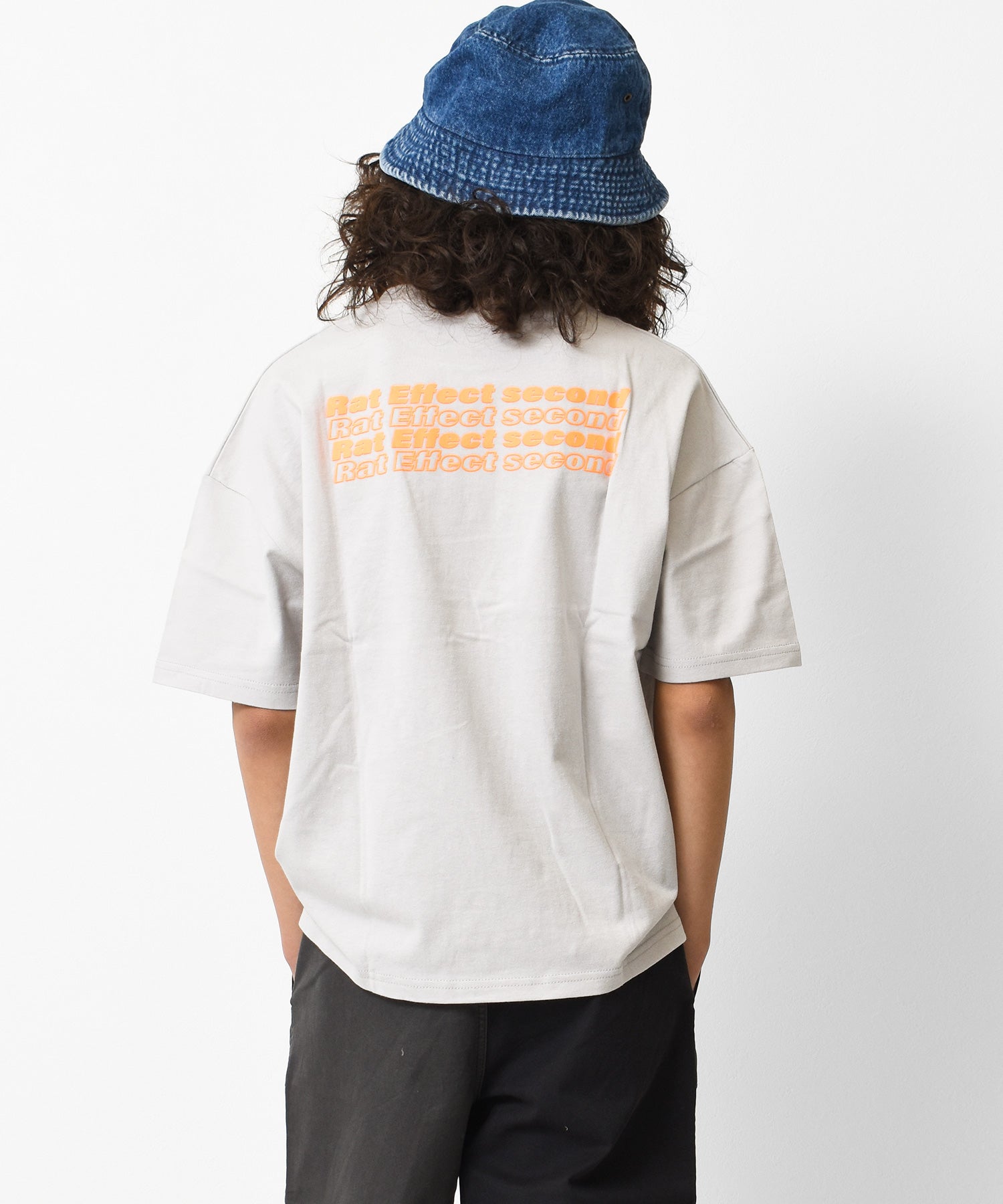 ラット エフェクト RAT EFFECT バックネオンロゴプリントビッグTシャツ （ライトグレー） ライトグレー