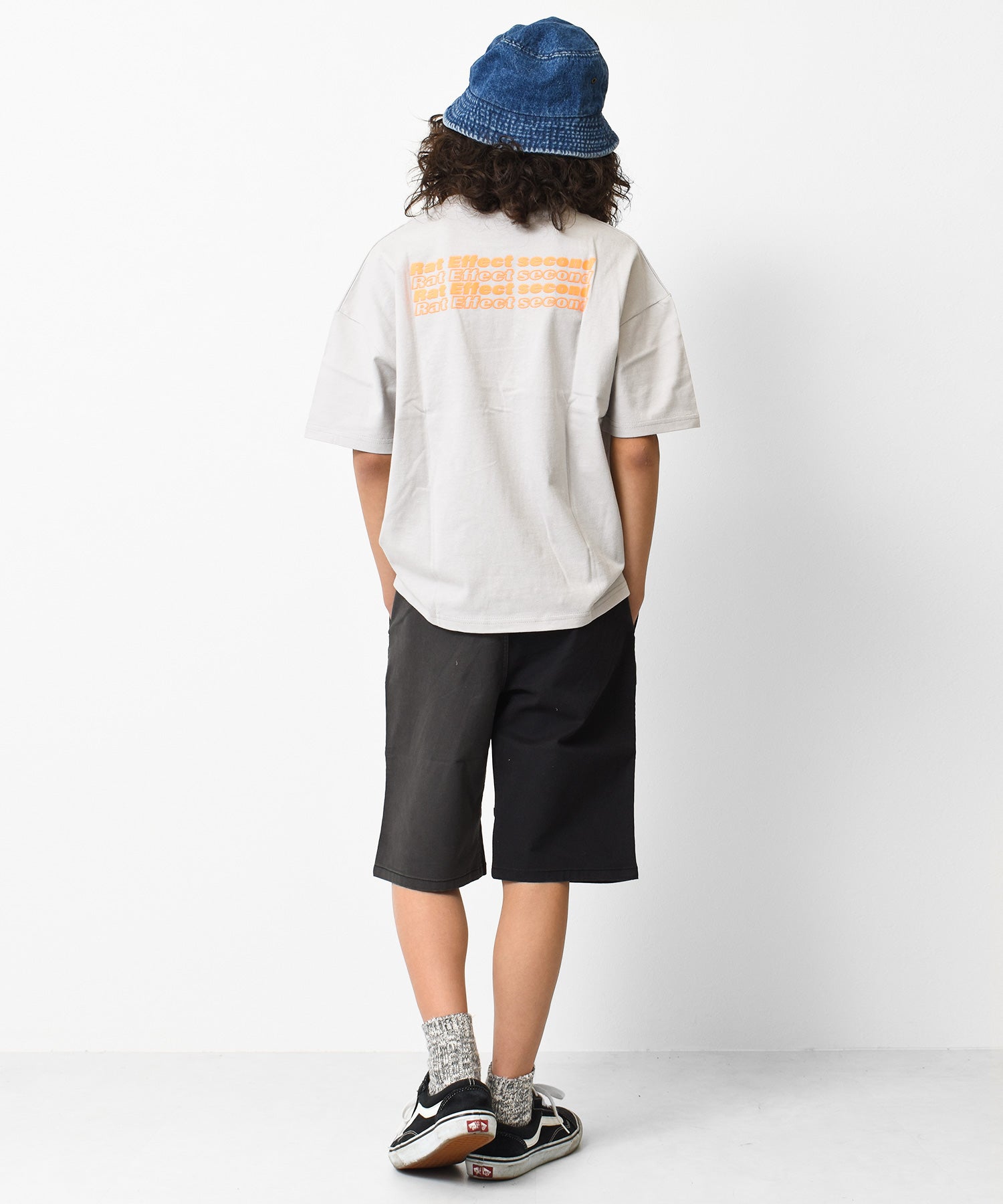 ラット エフェクト RAT EFFECT バックネオンロゴプリントビッグTシャツ （ライトグレー） ライトグレー
