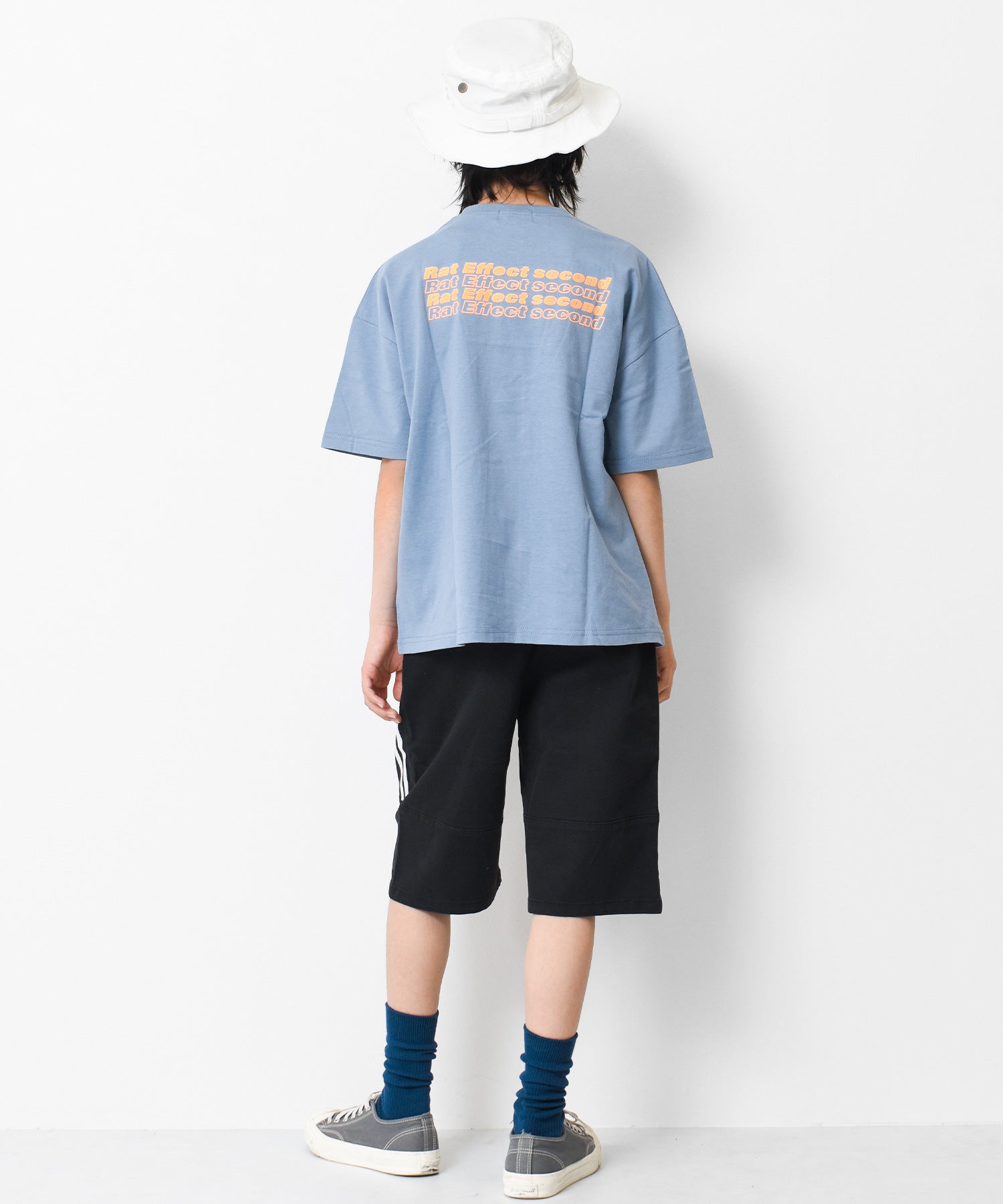 ラット エフェクト RAT EFFECT バックネオンロゴプリントビッグTシャツ （ライトグレー） ライトグレー