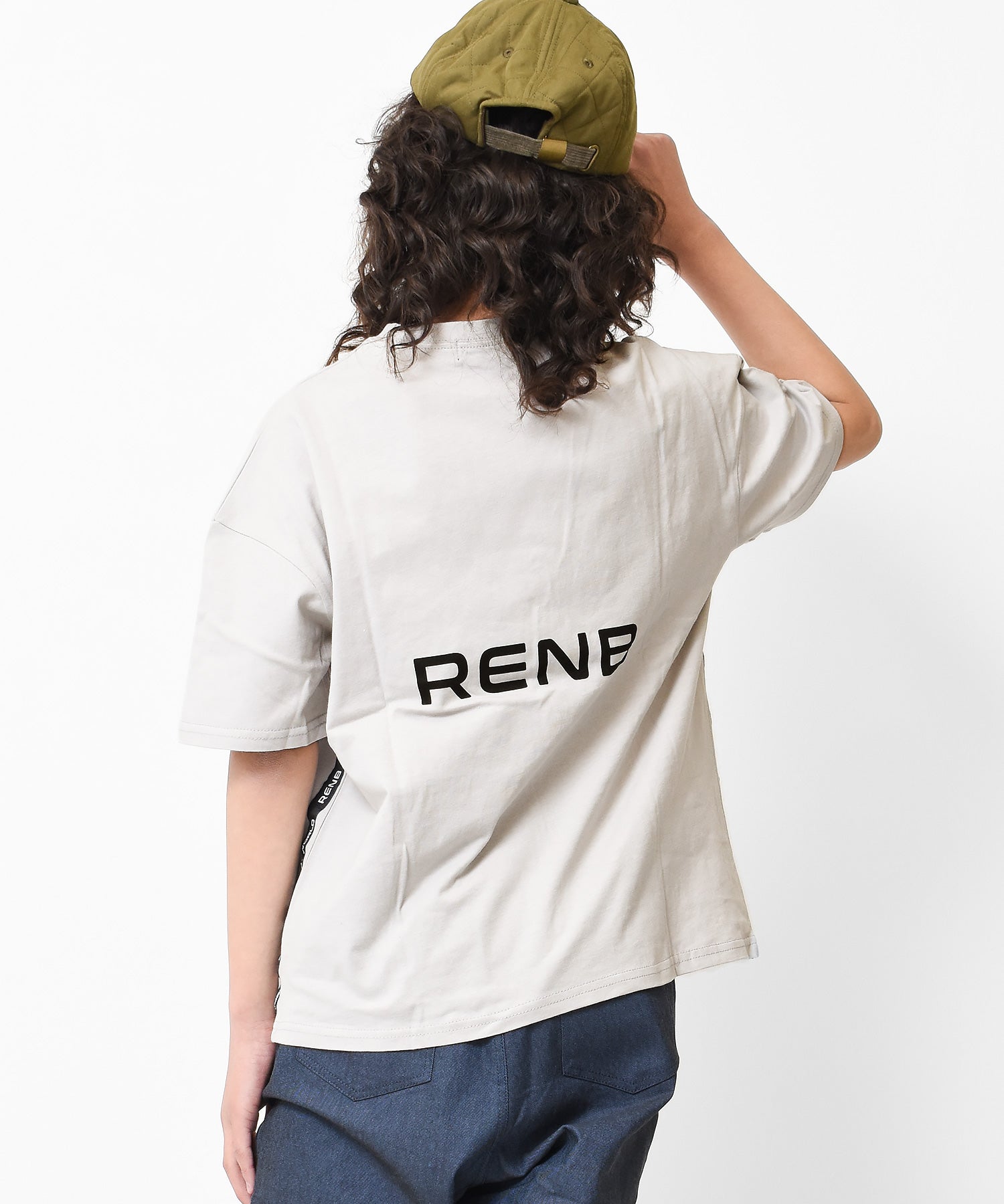 ラット エフェクト RAT EFFECT サイドテープ付きバックプリントビックTシャツ （ライトグレー） ライトグレー