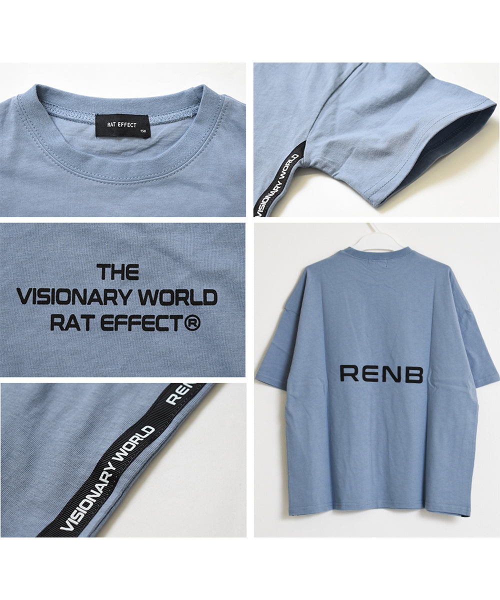 ラット エフェクト RAT EFFECT サイドテープ付きバックプリントビックTシャツ （ライトグレー） ライトグレー