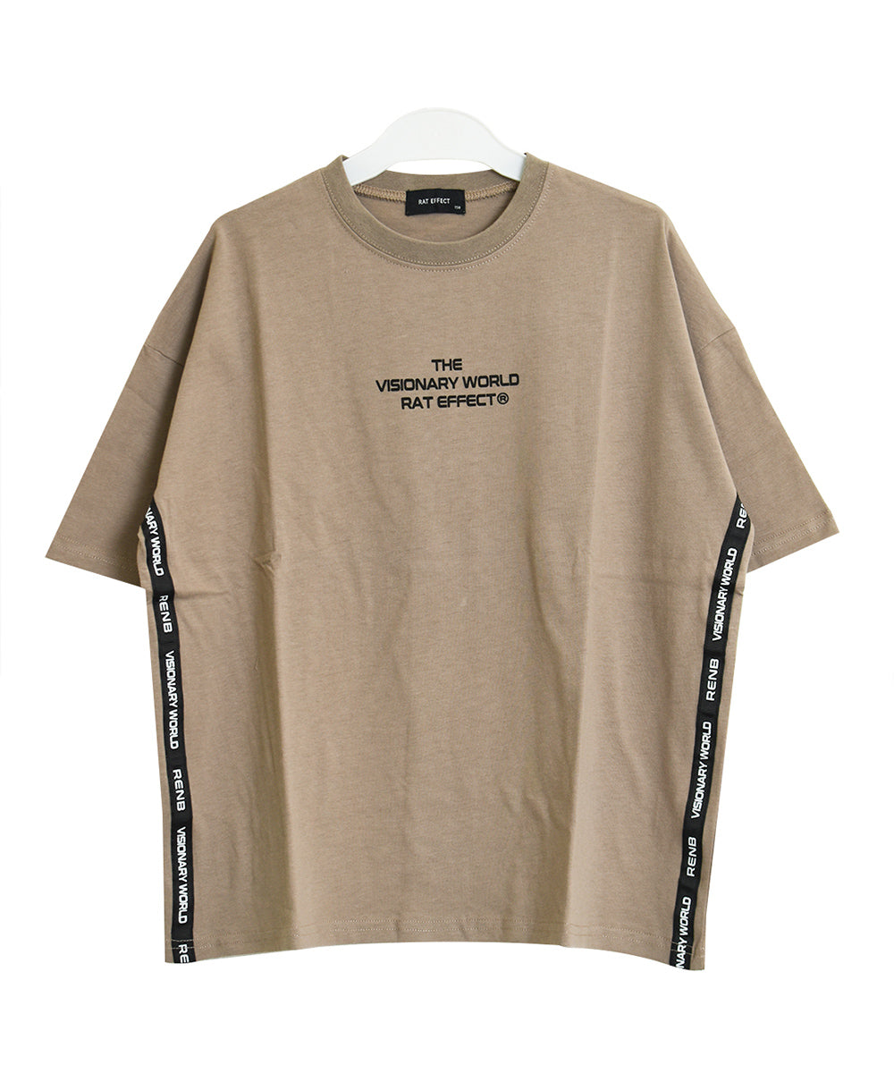 ラット エフェクト RAT EFFECT サイドテープ付きバックプリントビックTシャツ （ライトグレー） ライトグレー