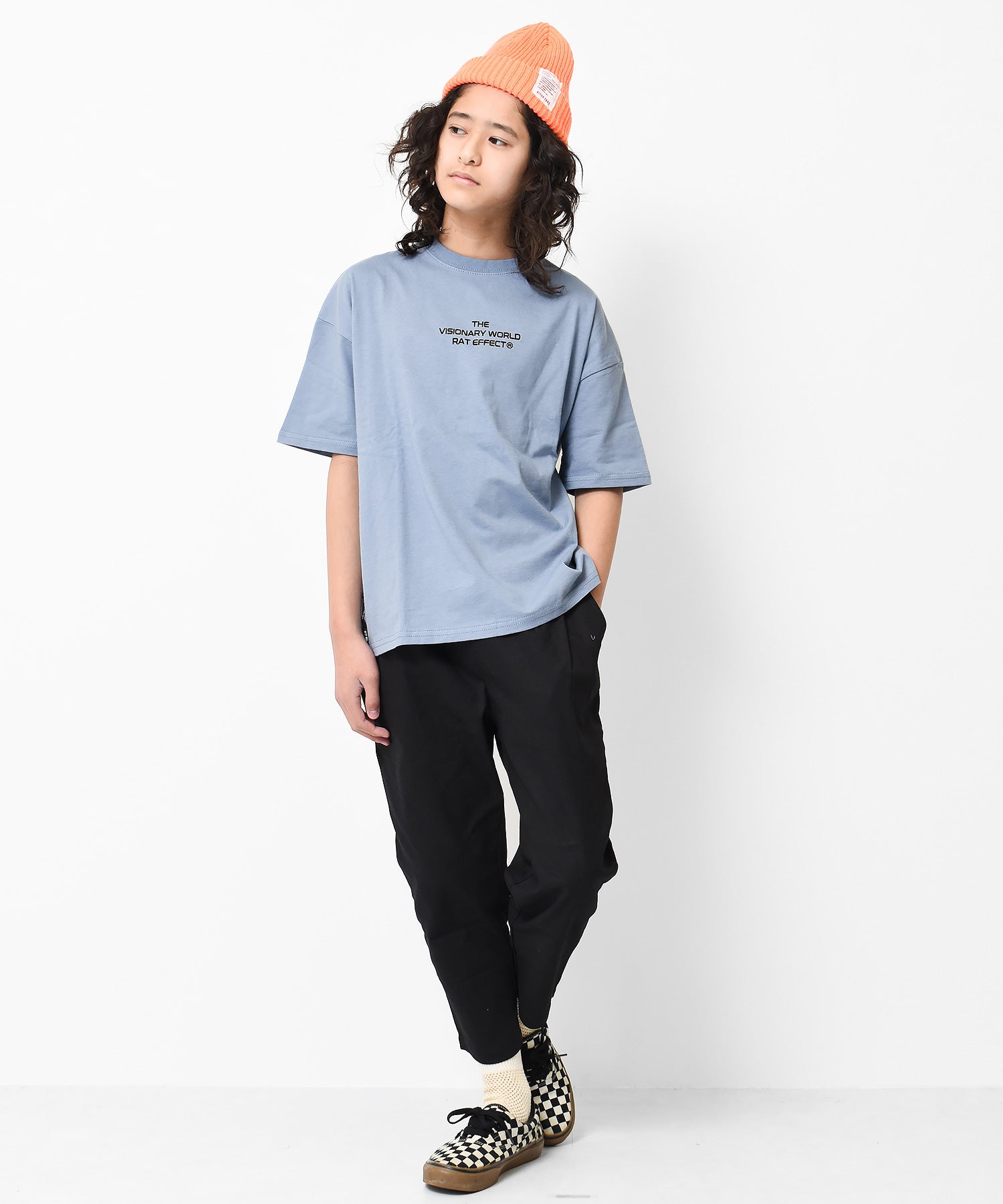 ラット エフェクト RAT EFFECT サイドテープ付きバックプリントビックTシャツ （ライトグレー） ライトグレー