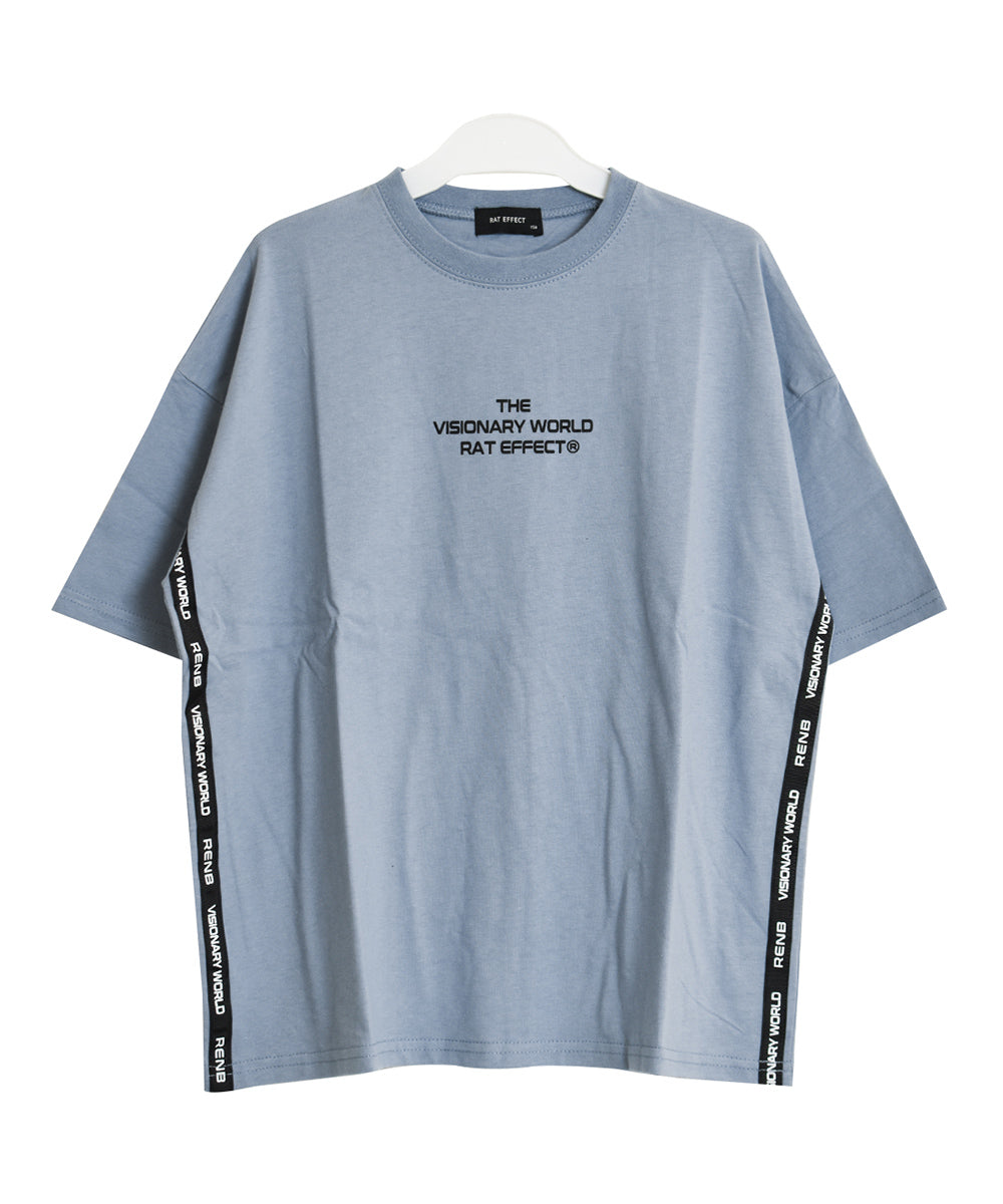 ラット エフェクト RAT EFFECT サイドテープ付きバックプリントビックTシャツ （ライトグレー） ライトグレー