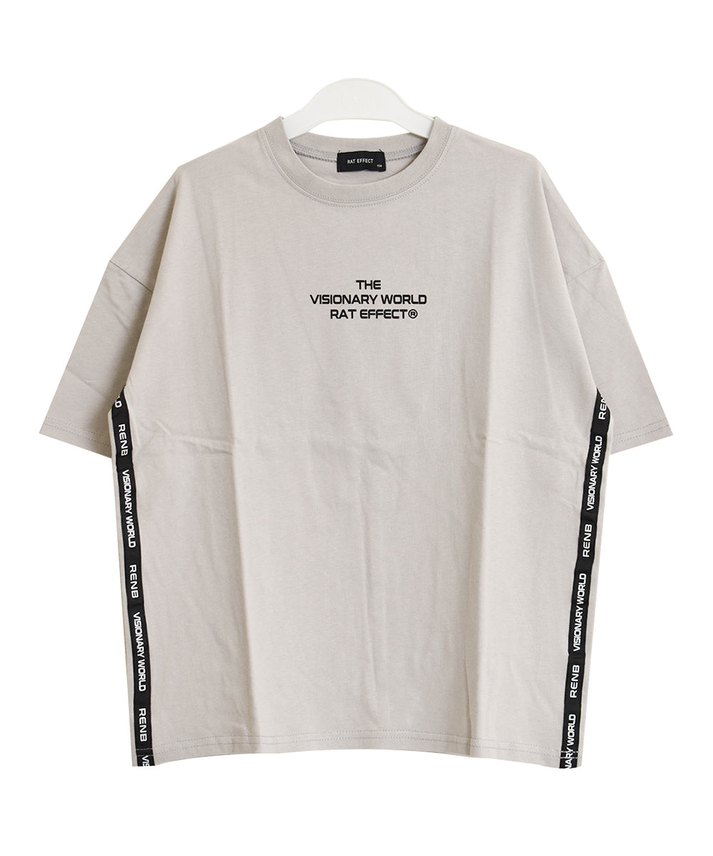ラット エフェクト RAT EFFECT サイドテープ付きバックプリントビックTシャツ （ライトグレー） ライトグレー