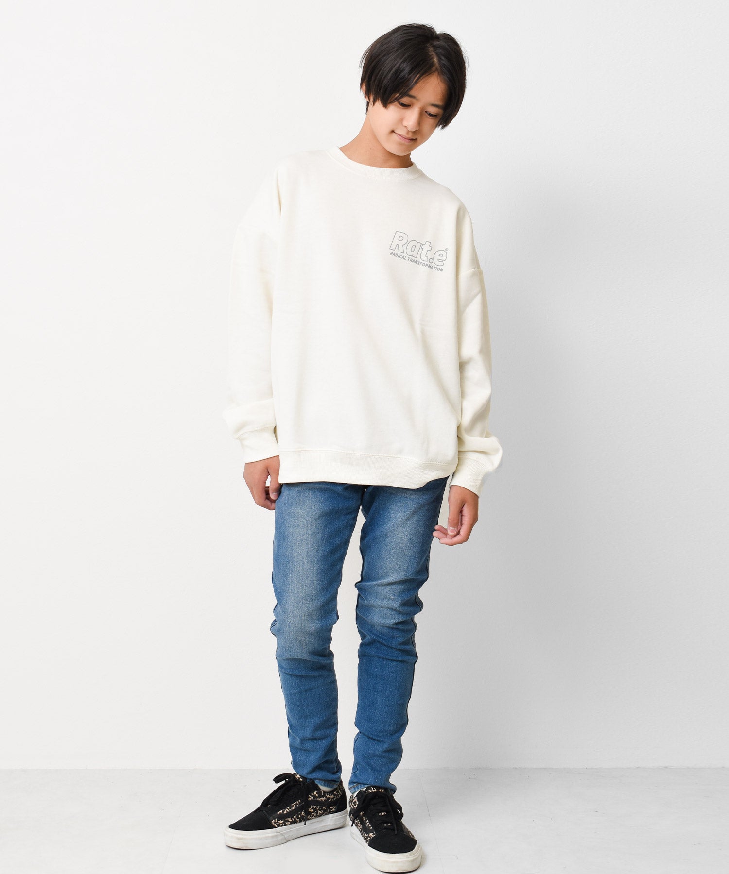 ラット エフェクト RAT EFFECT 裏起毛バックロゴプリントトレーナー