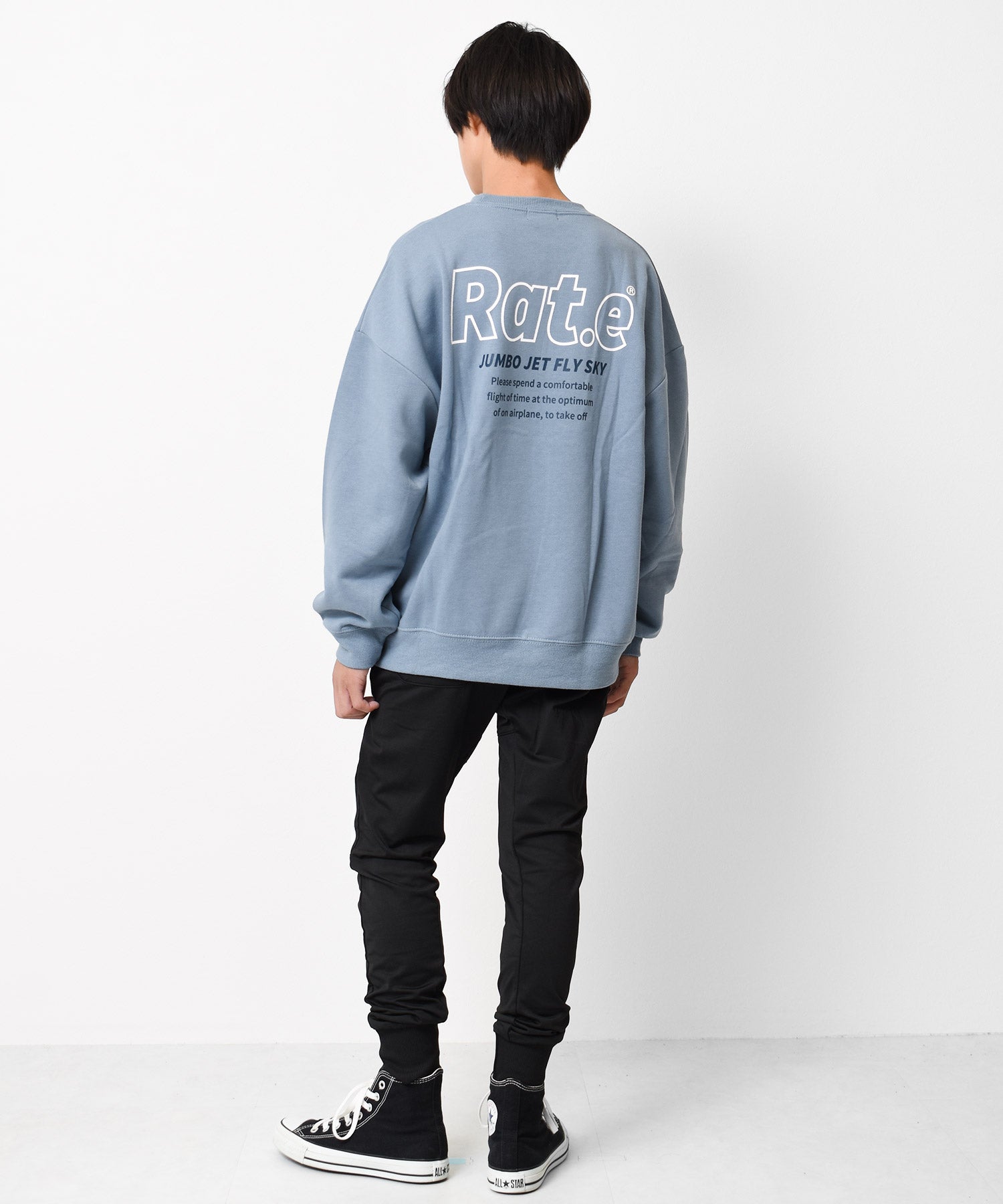 ラット エフェクト RAT EFFECT 裏起毛バックロゴプリントトレーナー