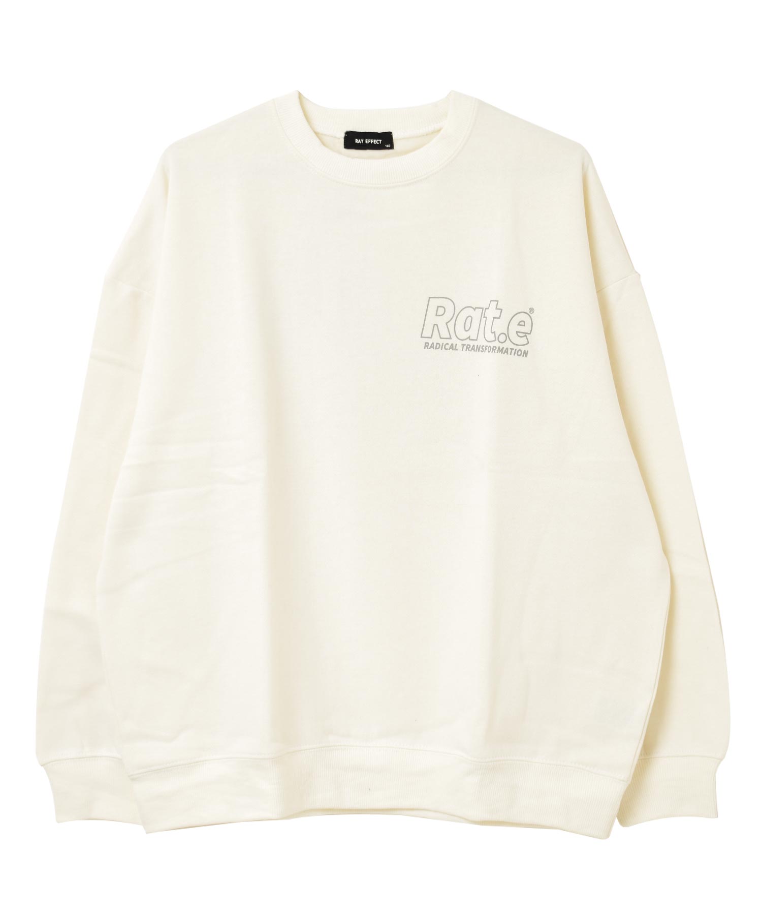 ラット エフェクト RAT EFFECT 裏起毛バックロゴプリントトレーナー