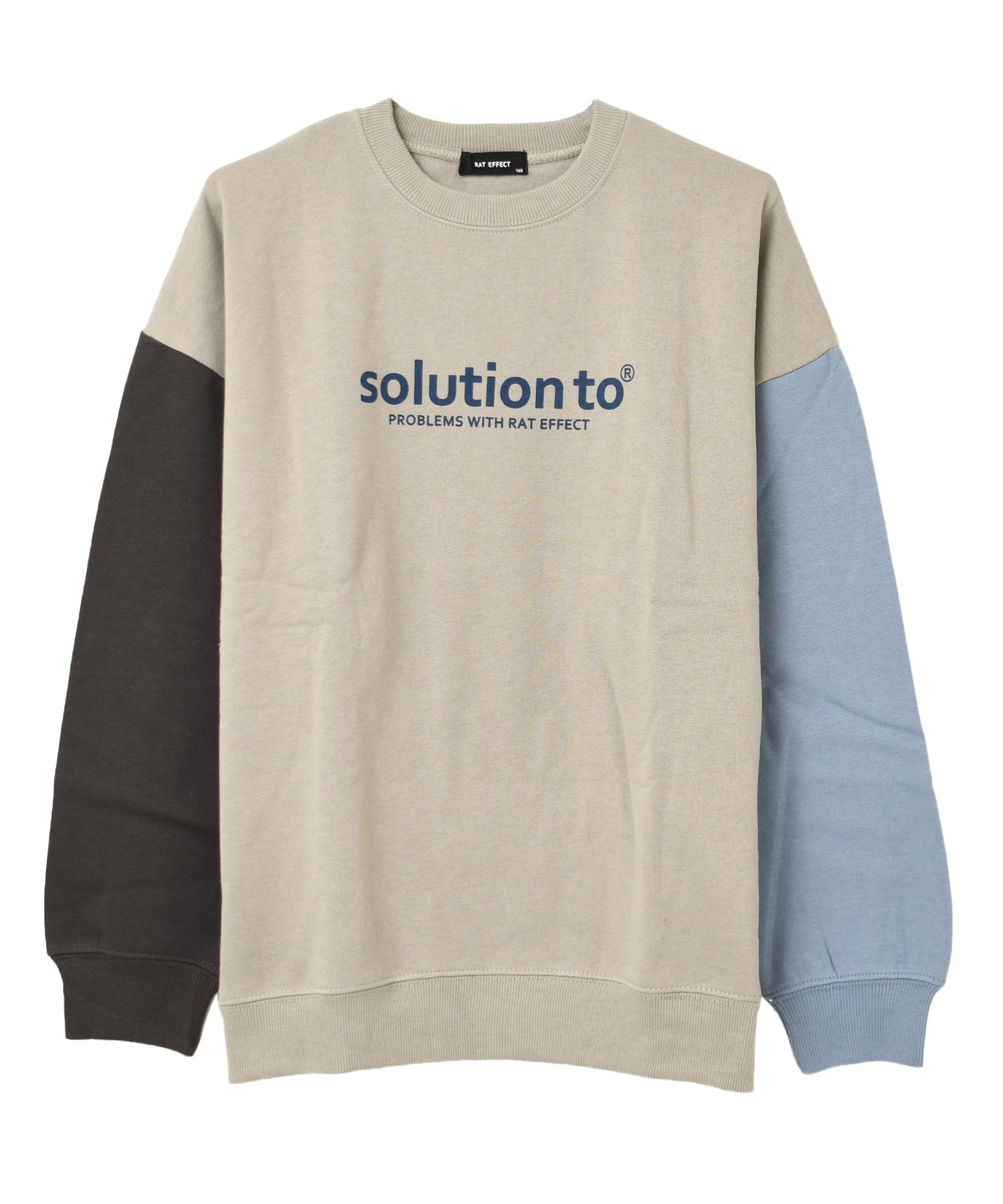 ラット エフェクト RAT EFFECT solutionロゴプリント裏起毛トレーナー （チャコール） チャコール