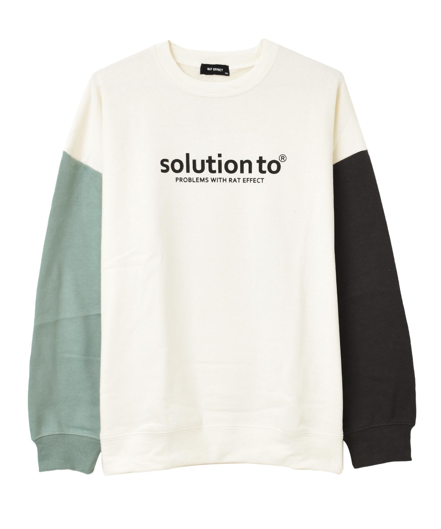 ラット エフェクト RAT EFFECT solutionロゴプリント裏起毛トレーナー （チャコール） チャコール