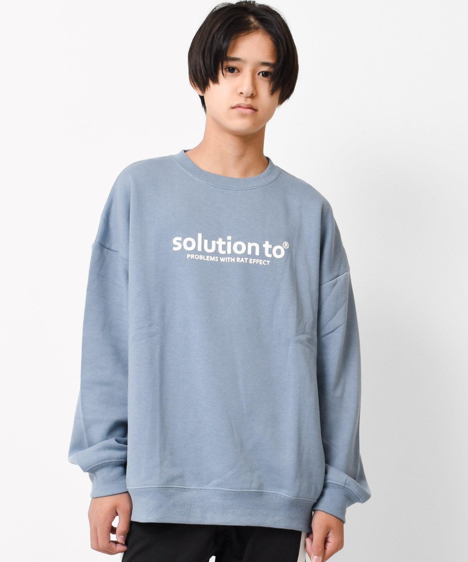 ラット エフェクト RAT EFFECT solutionロゴプリント裏起毛トレーナー （ライトブルー） ライトブルー