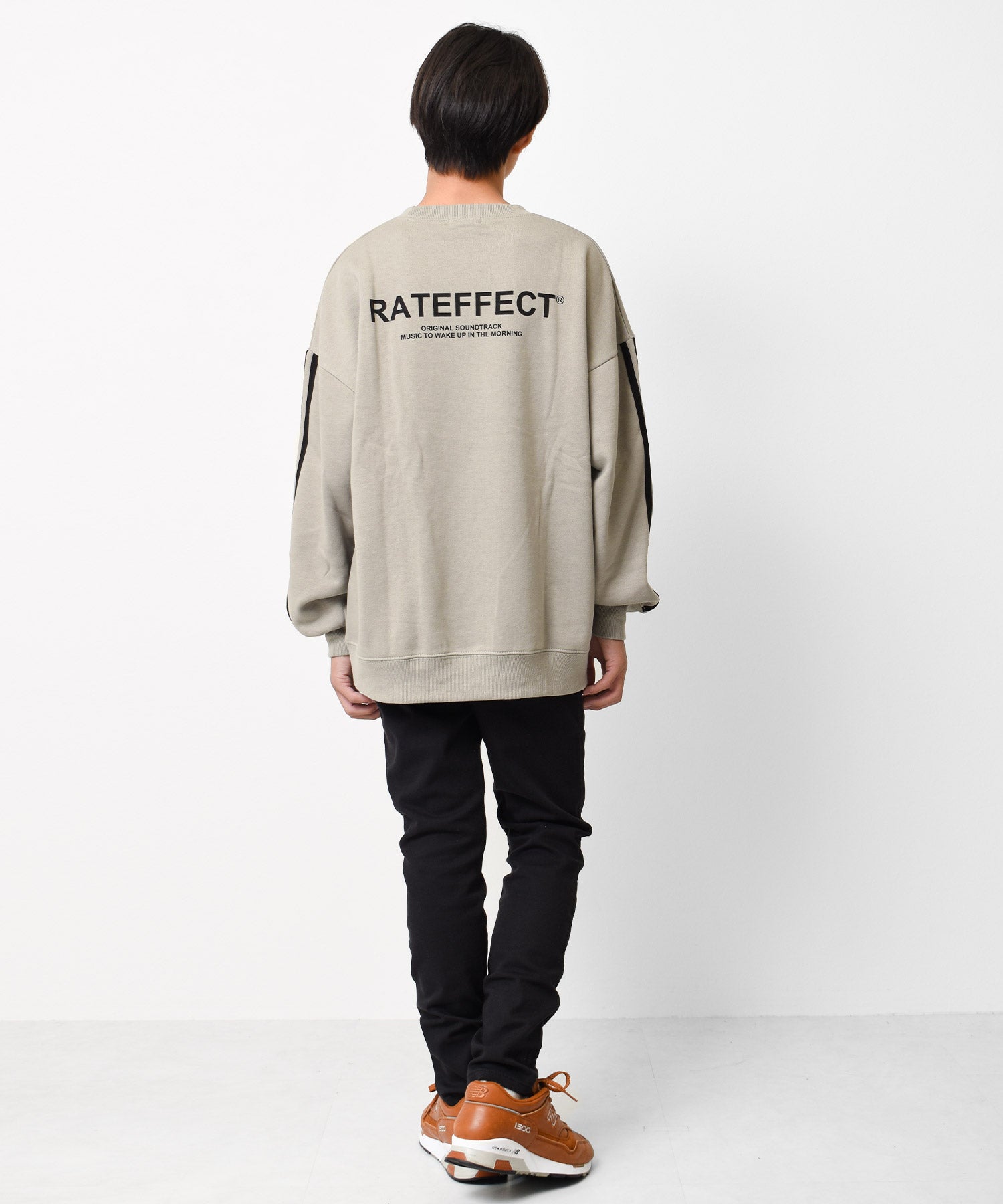 ラット エフェクト RAT EFFECT 裏起毛袖ライントレーナー