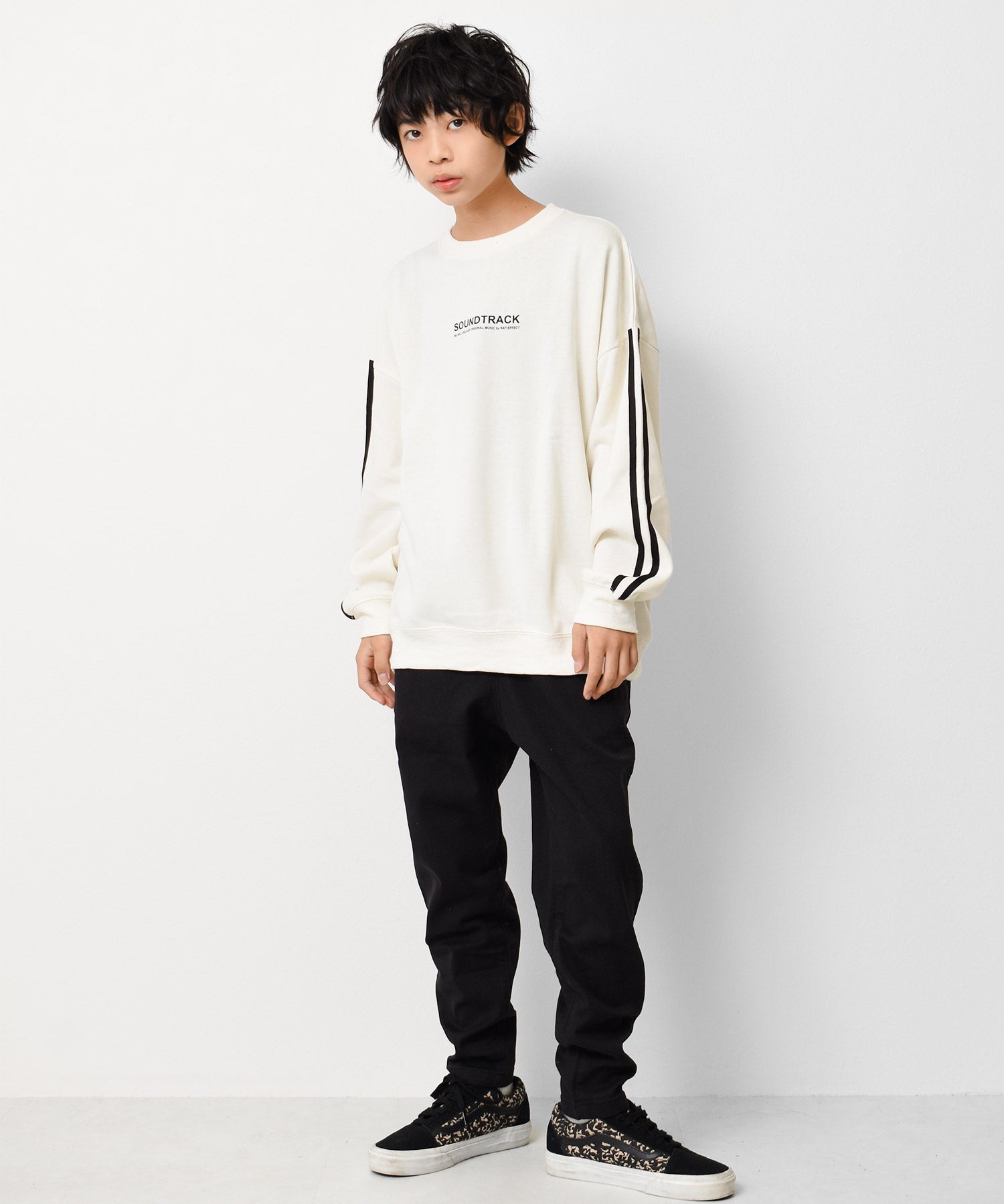 ラット エフェクト RAT EFFECT 裏起毛袖ライントレーナー