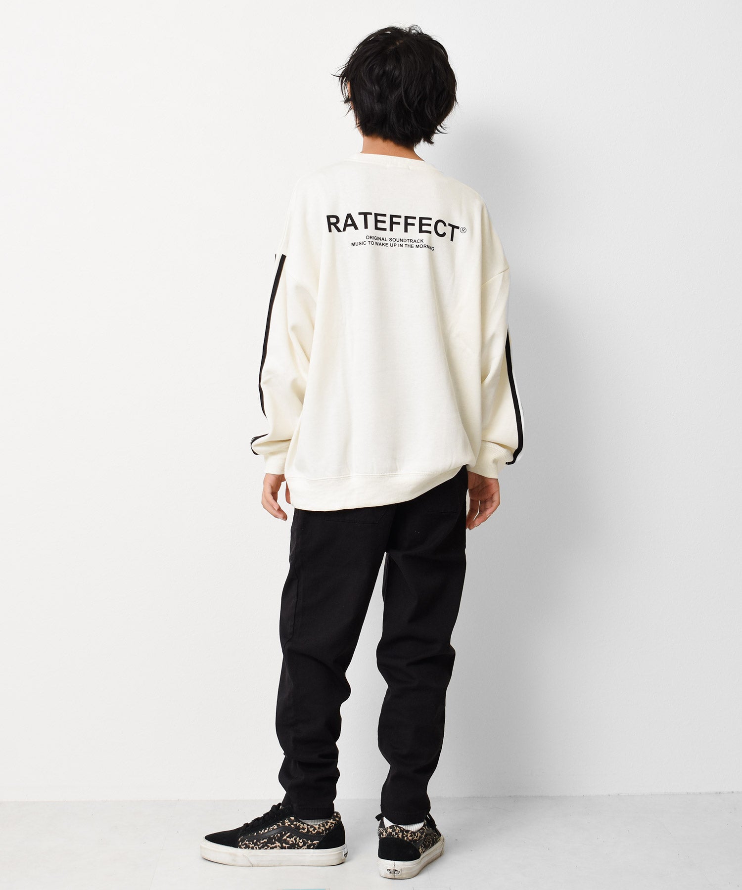 ラット エフェクト RAT EFFECT 裏起毛袖ライントレーナー