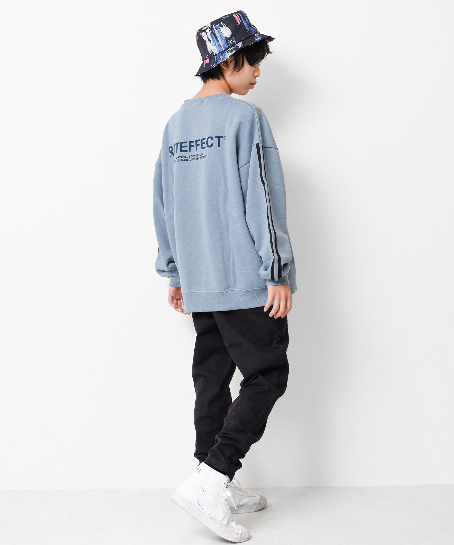 ラット エフェクト RAT EFFECT 裏起毛袖ライントレーナー