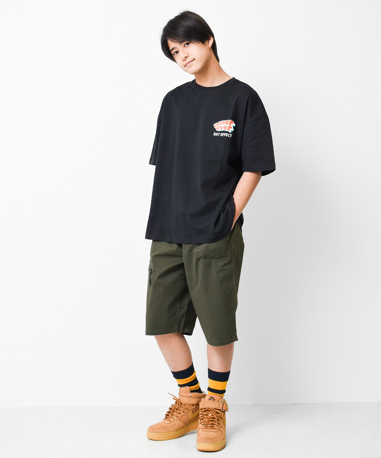 ラット エフェクト RAT EFFECT nevereverバックロゴプリントTシャツ