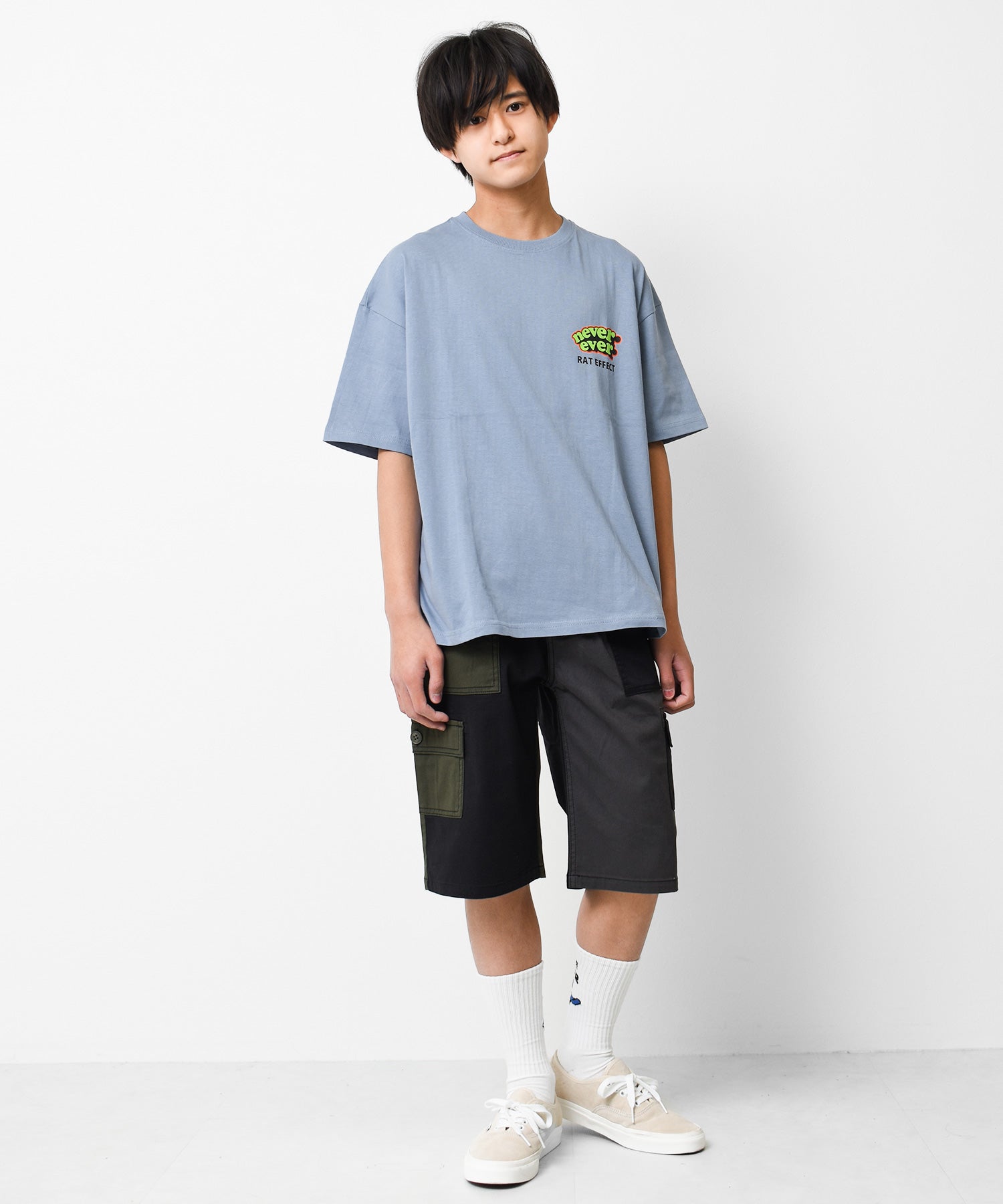ラット エフェクト RAT EFFECT nevereverバックロゴプリントTシャツ