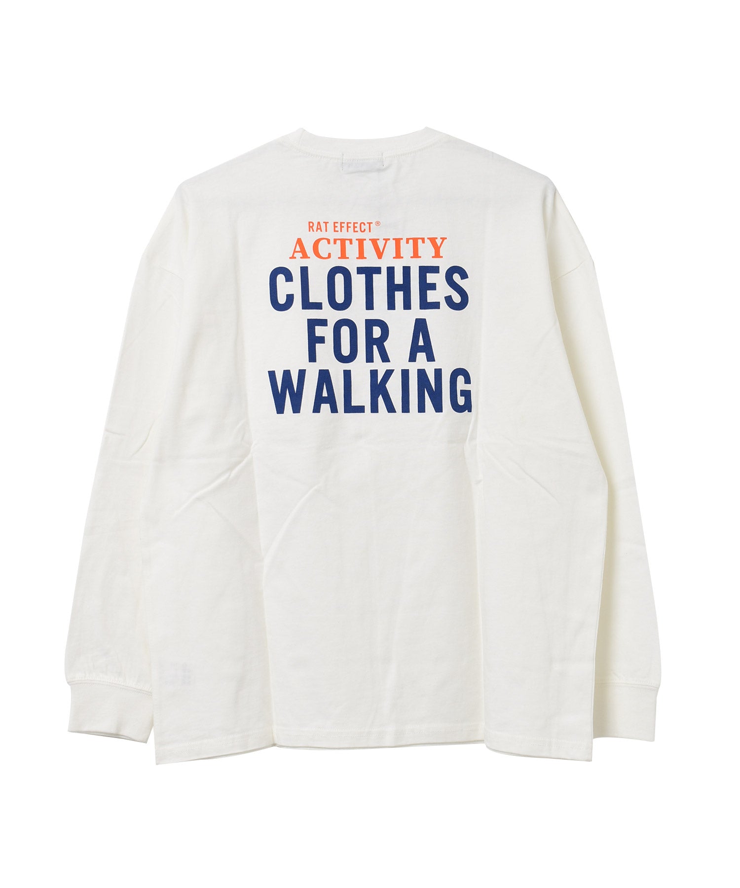 ラット エフェクト RAT EFFECT ポケット付バックプリント袖リブロングTシャツ （オフホワイト） オフホワイト