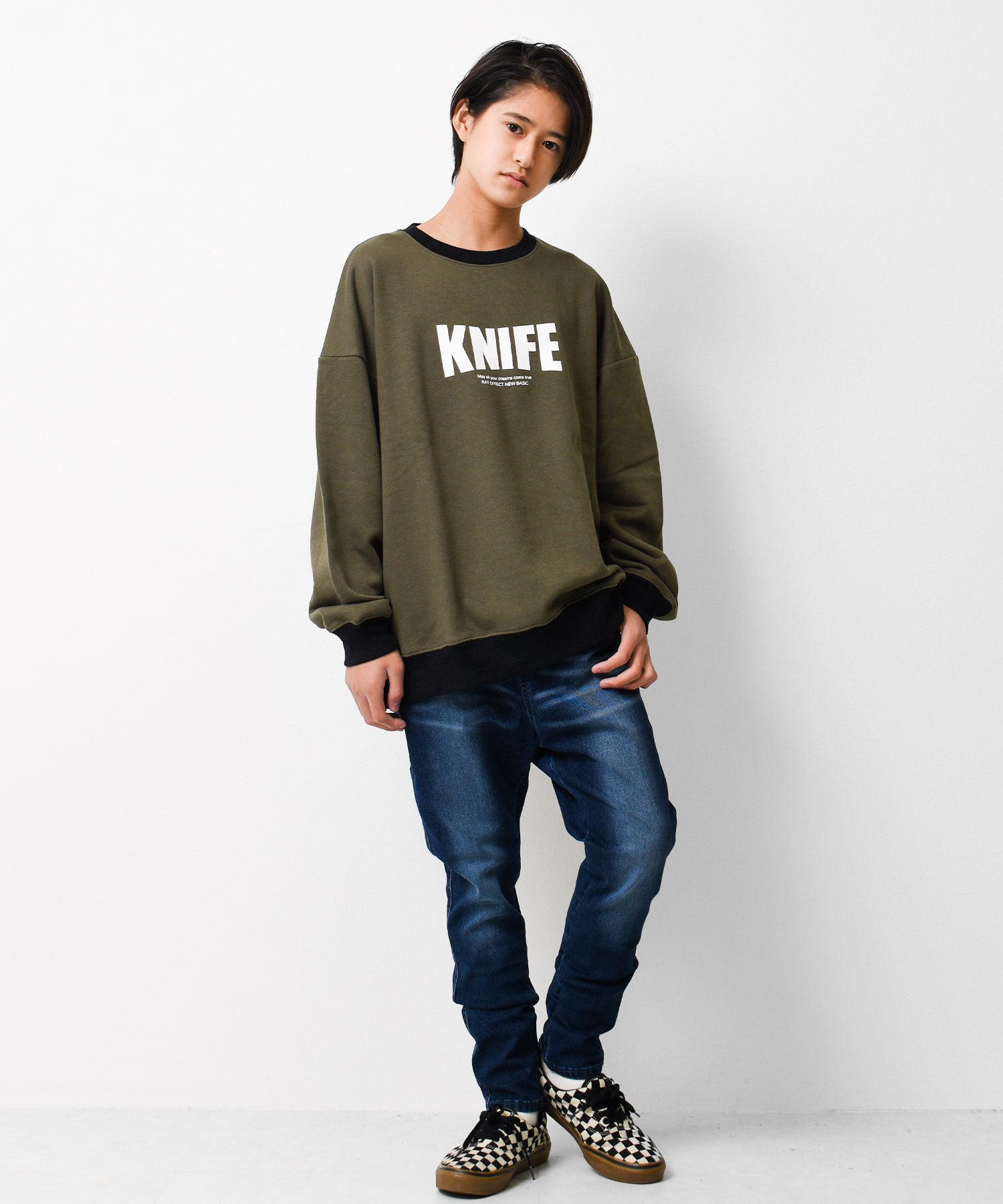 ラット エフェクト RAT EFFECT 裏起毛フロントロゴプリントトレーナー