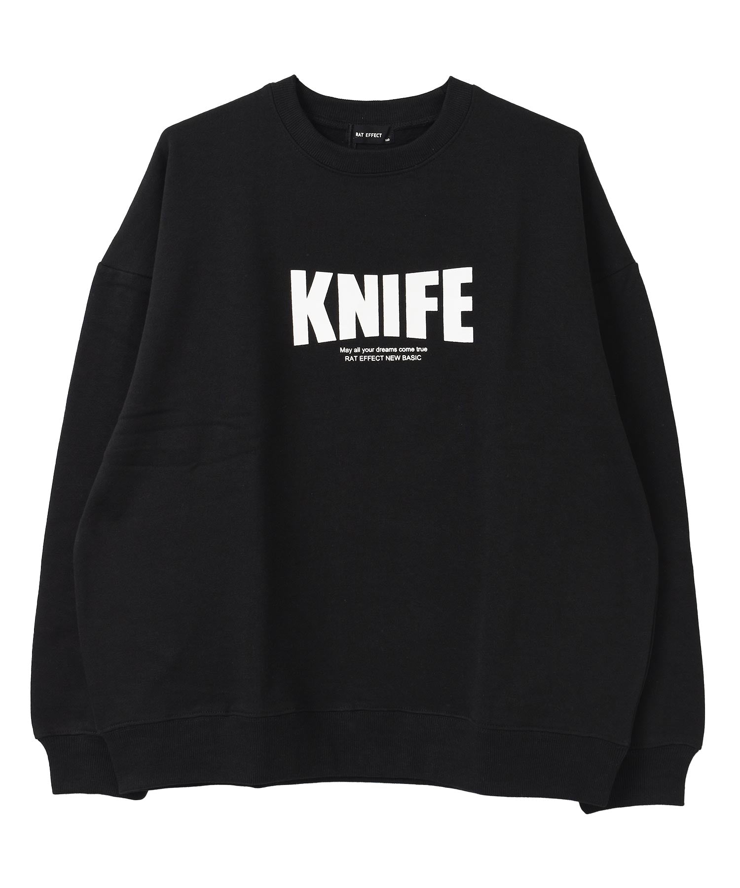ラット エフェクト RAT EFFECT 裏起毛フロントロゴプリントトレーナー