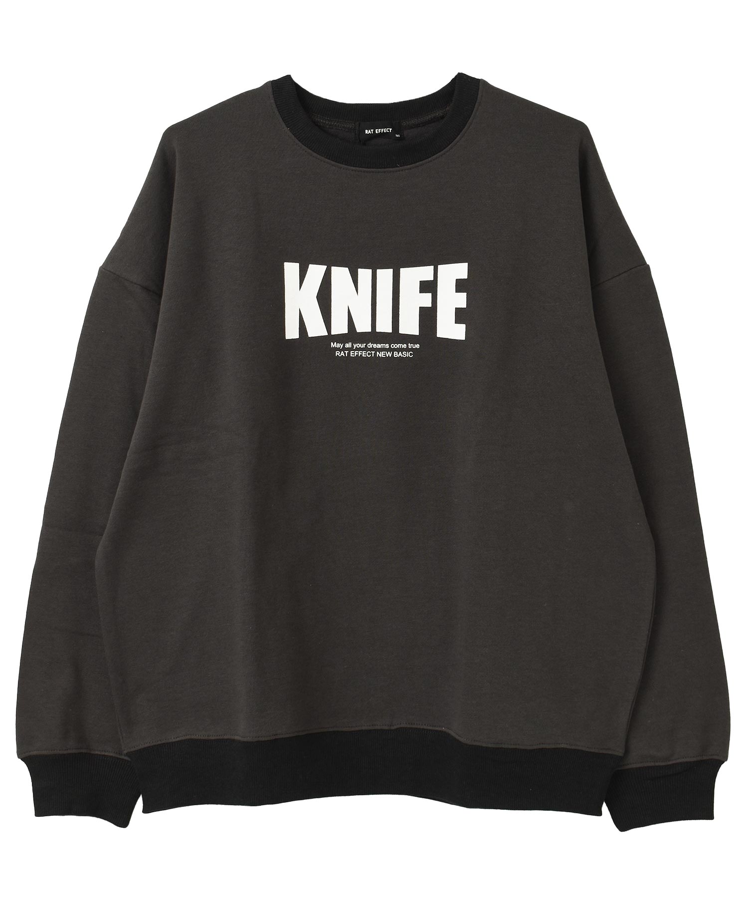 ラット エフェクト RAT EFFECT 裏起毛フロントロゴプリントトレーナー