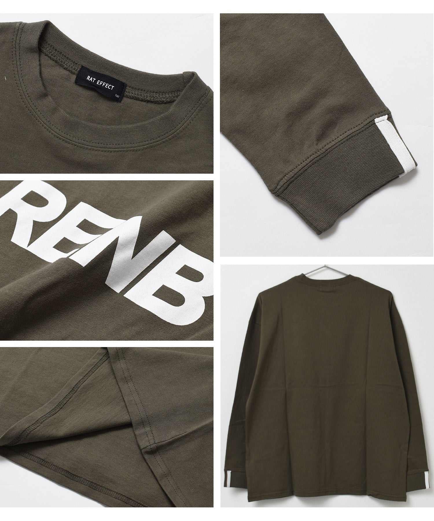 ラット エフェクト RAT EFFECT RENBプリントライン袖リブロングTシャツ