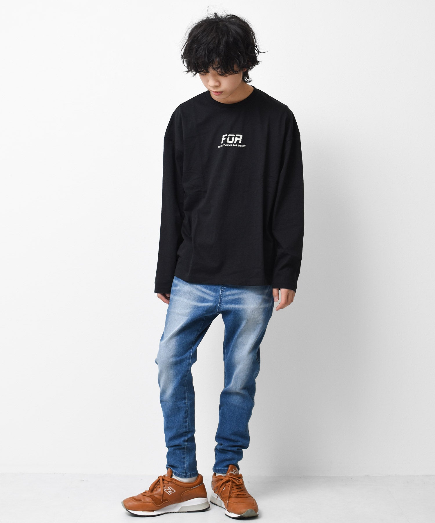 ラット エフェクト RAT EFFECT FORバックプリントロングTシャツ （ライトブルー） ライトブルー