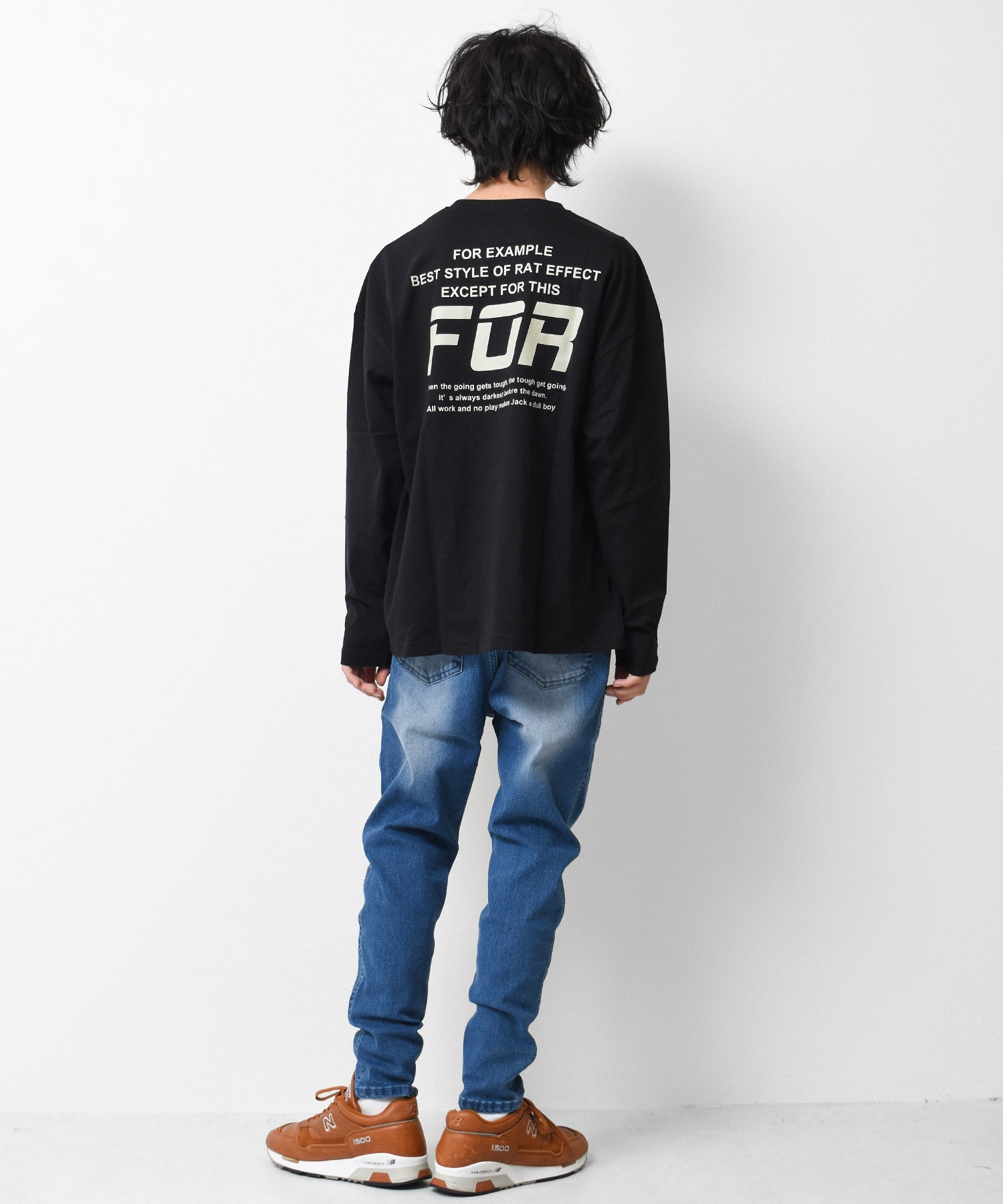 ラット エフェクト RAT EFFECT FORバックプリントロングTシャツ （ライトブルー） ライトブルー
