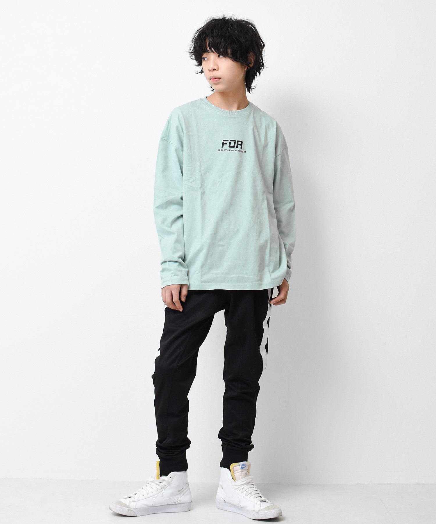 ラット エフェクト RAT EFFECT FORバックプリントロングTシャツ （ライトブルー） ライトブルー