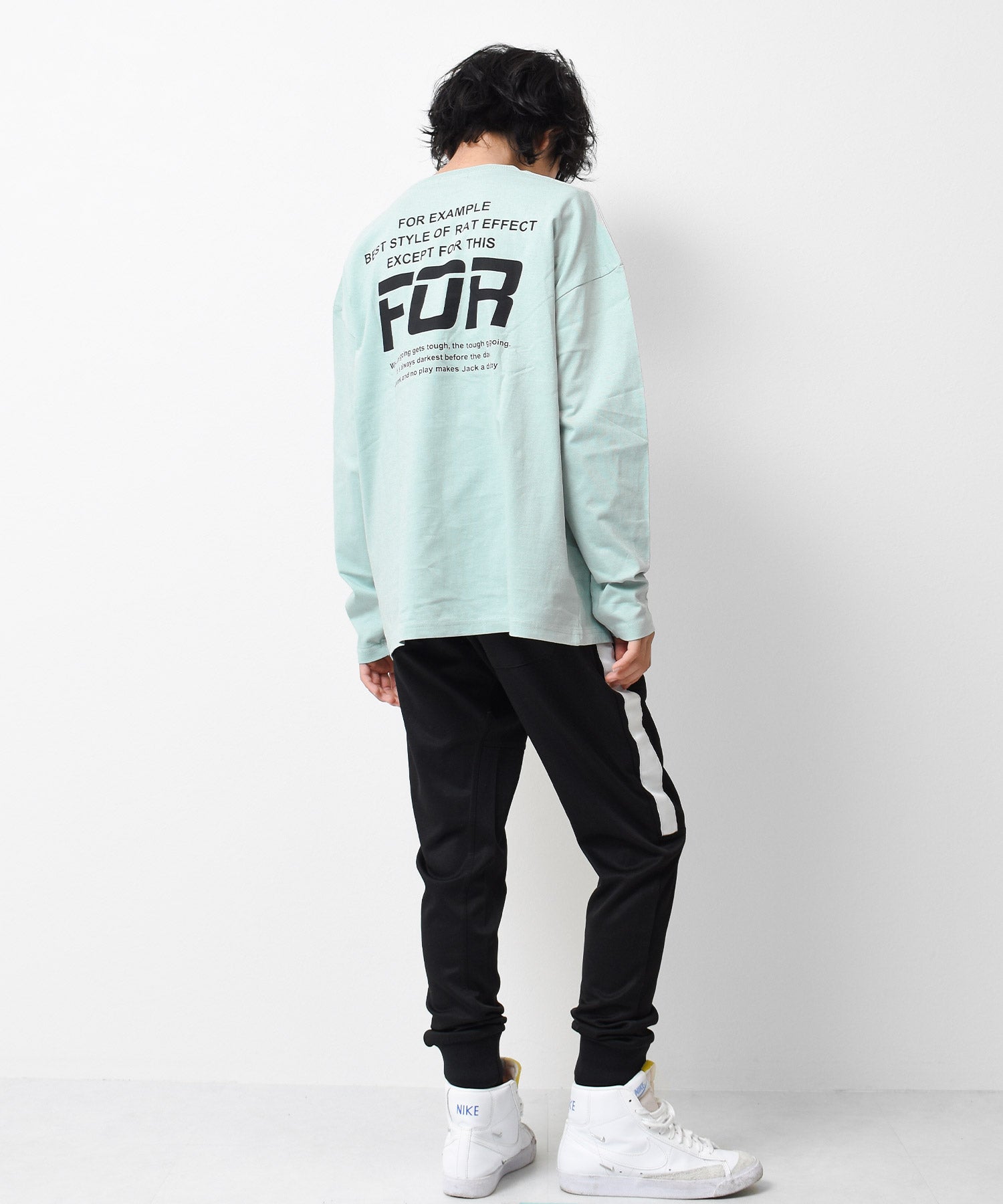 ラット エフェクト RAT EFFECT FORバックプリントロングTシャツ （ライトブルー） ライトブルー