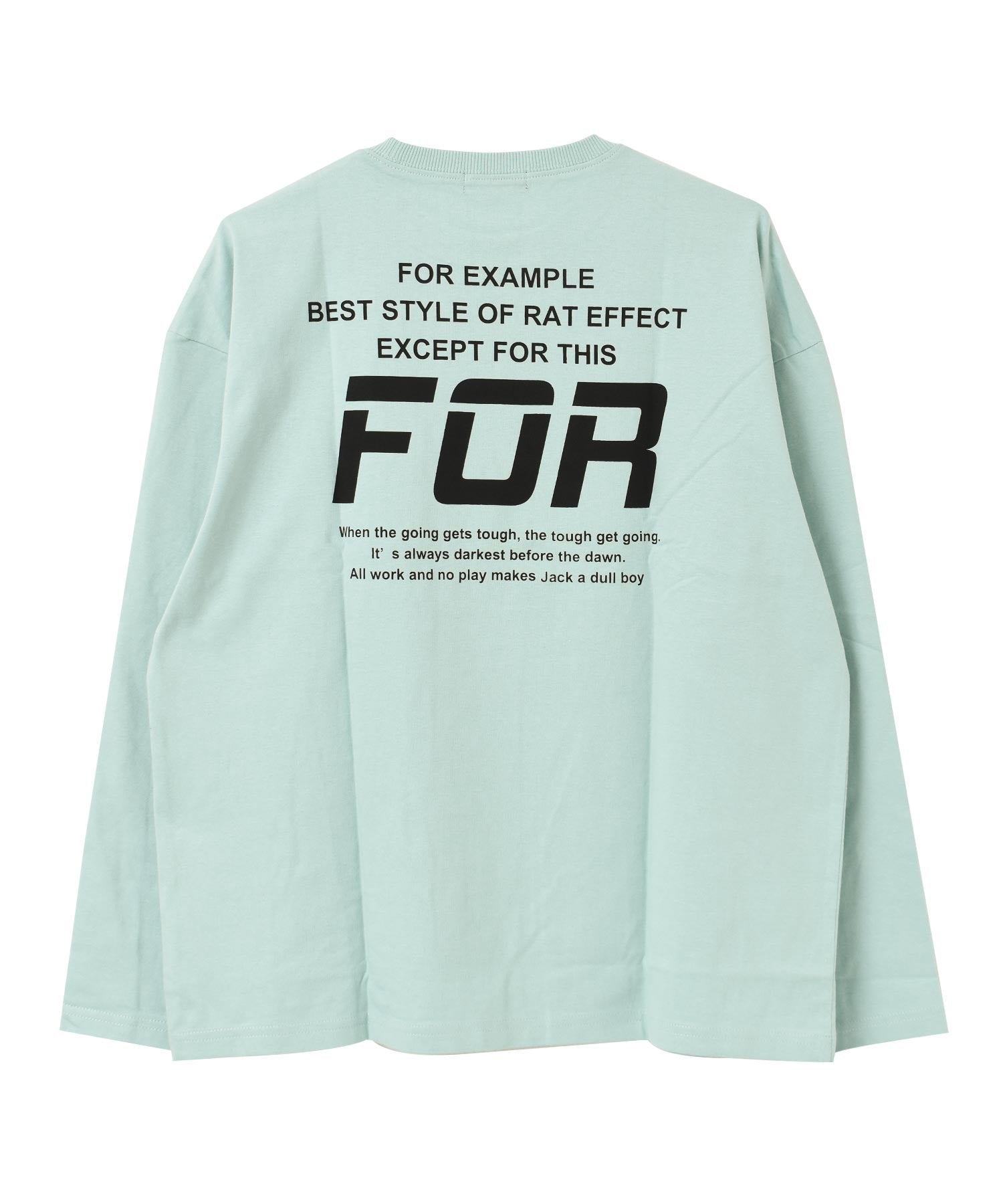 ラット エフェクト RAT EFFECT FORバックプリントロングTシャツ （ライトブルー） ライトブルー